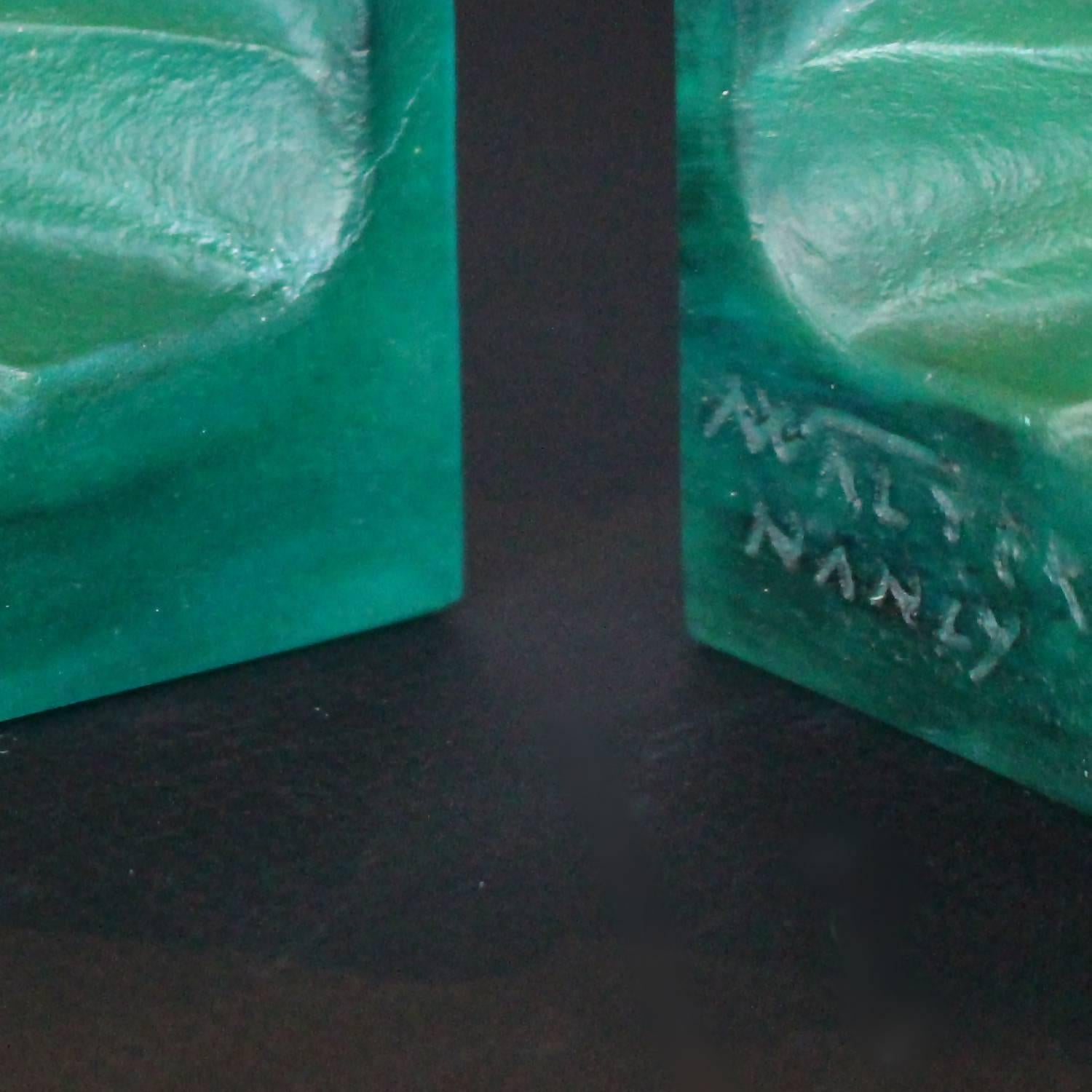 20th Century Amalric Walter Pâte de Verre Bookends