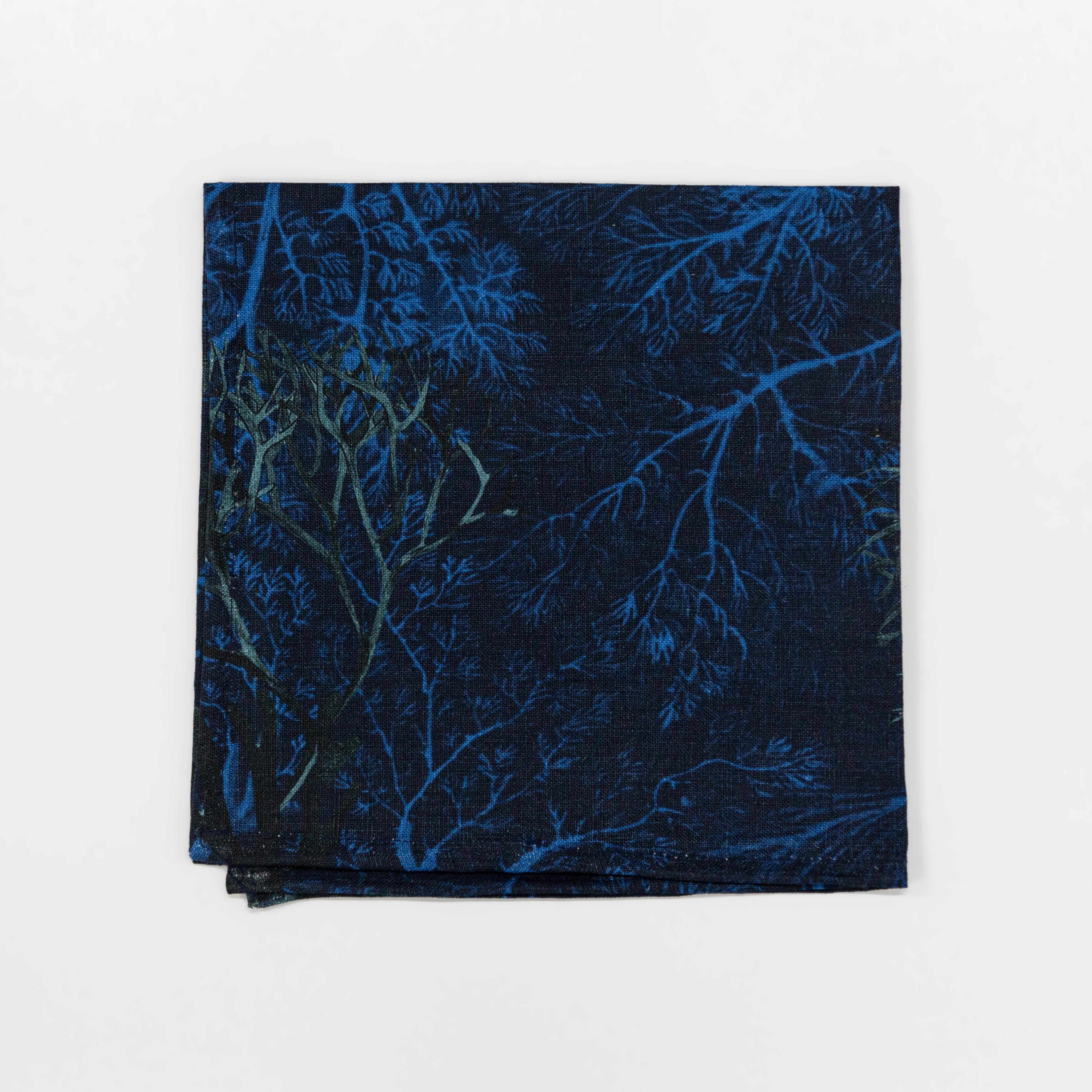 XXIe siècle et contemporain Amami Bleu, toile de table contemporaine en lin avec 6 serviettes par Vito Nesta en vente