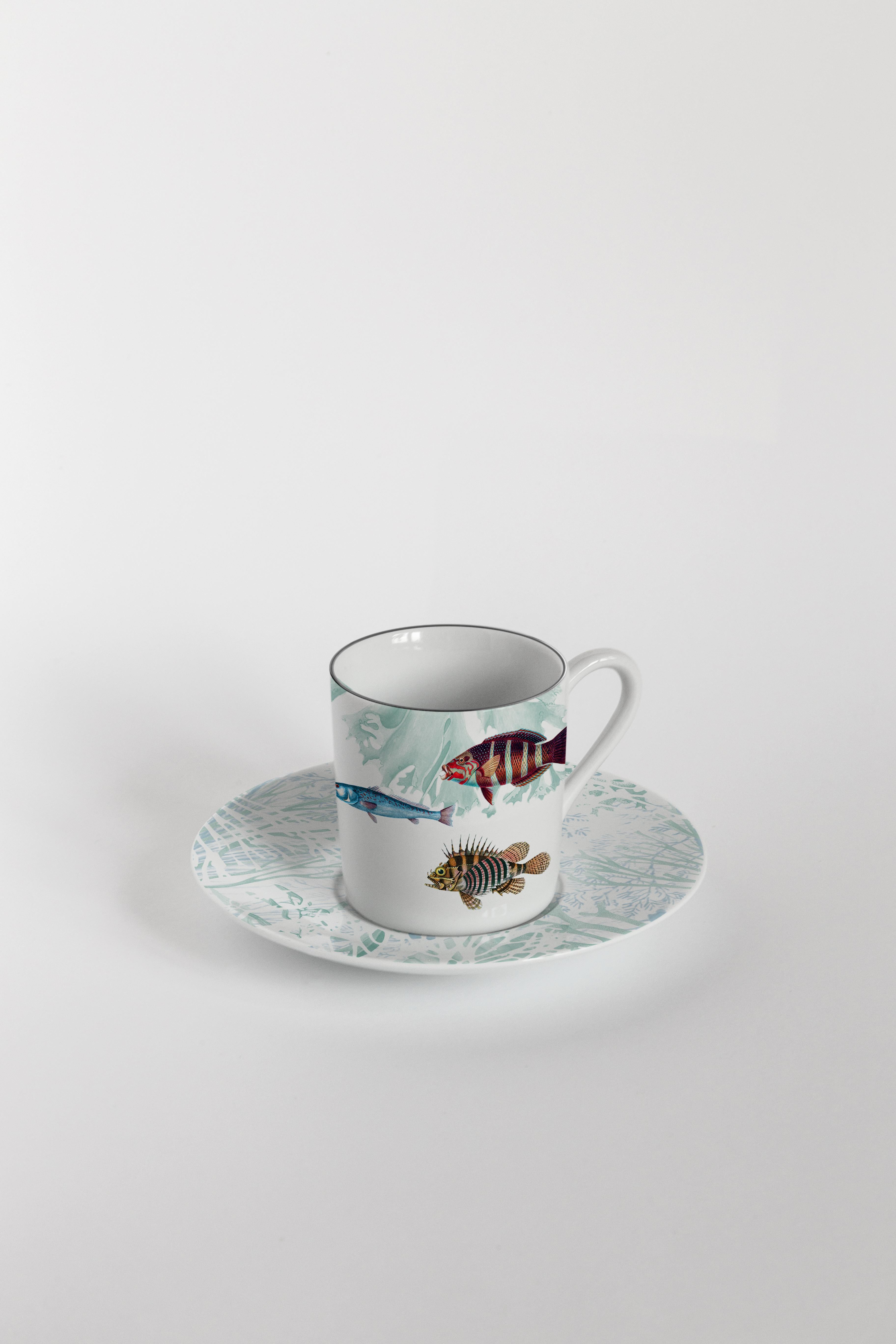 Inspired by the coral reef of the Amami Islands in Japan, the Amami collection features tropical fishes and beautiful seaweed. A perfect choice for every spot near the seaside.
Coffee set with 6 coffee cups and plates.