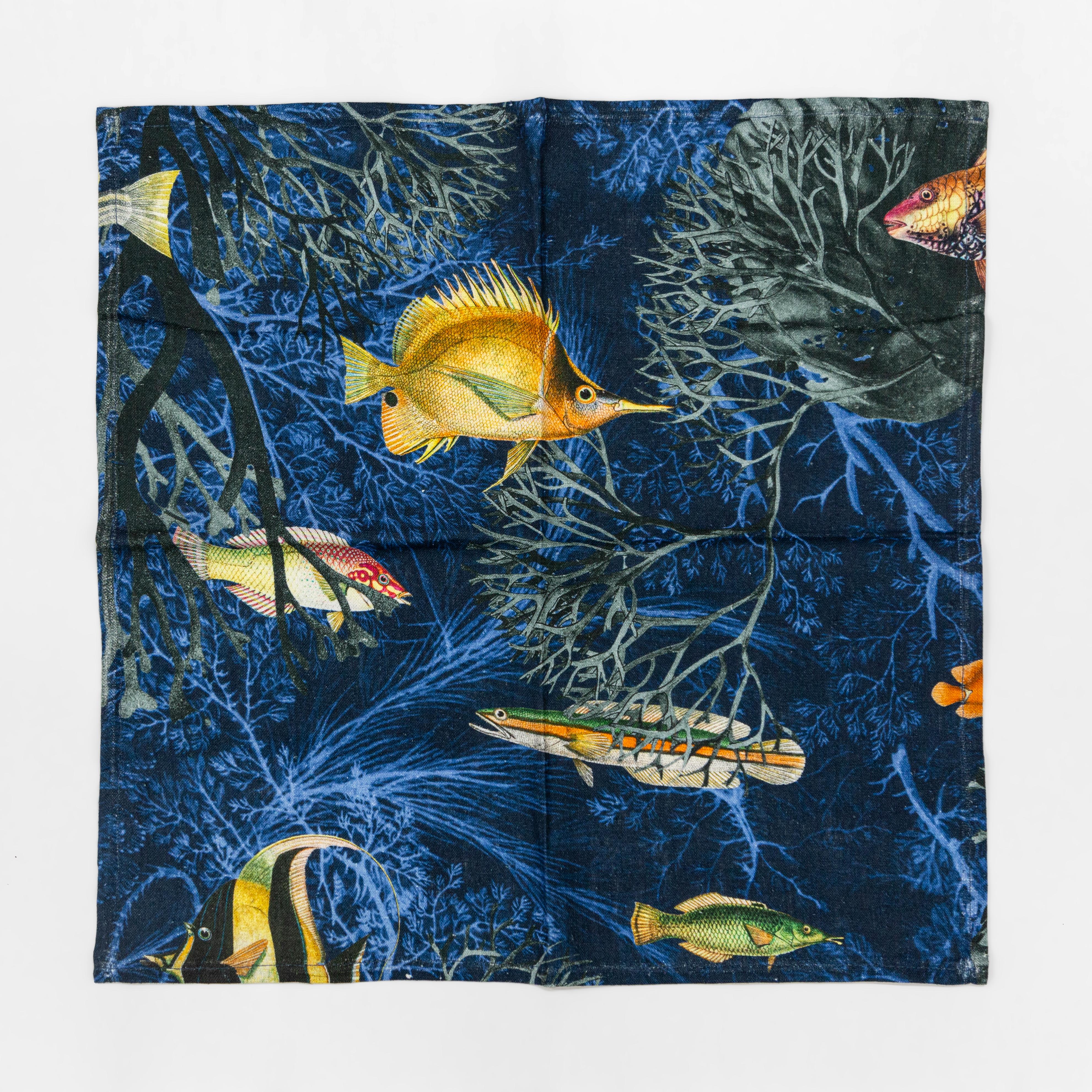 Amami, toile de table en lin contemporaine avec 6 serviettes par Vito Nesta Neuf - En vente à Milano, Lombardia