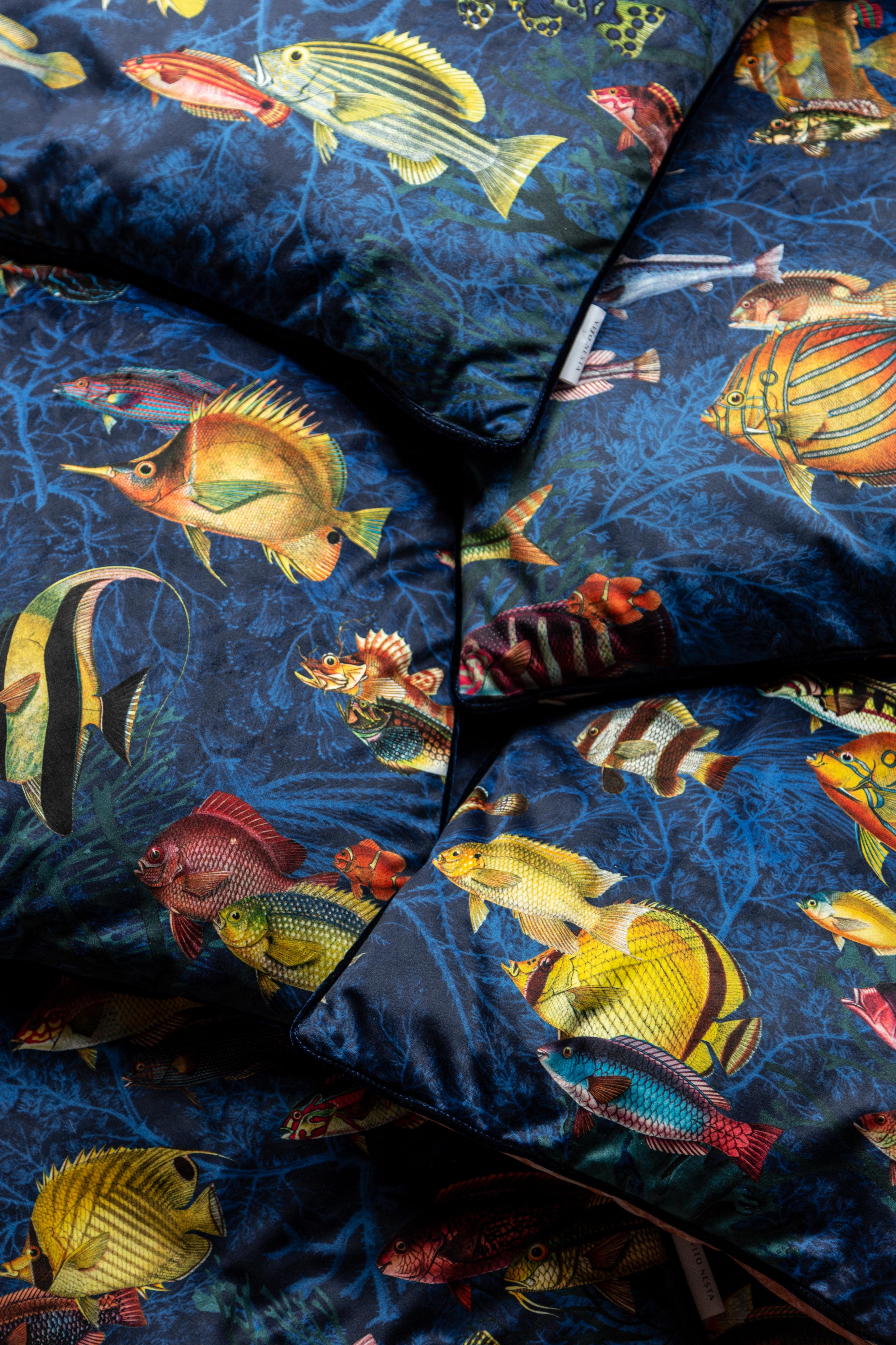 Amami, Contemporary Velvet Printed Pillow by Vito Nesta In New Condition For Sale In Milano, Lombardia