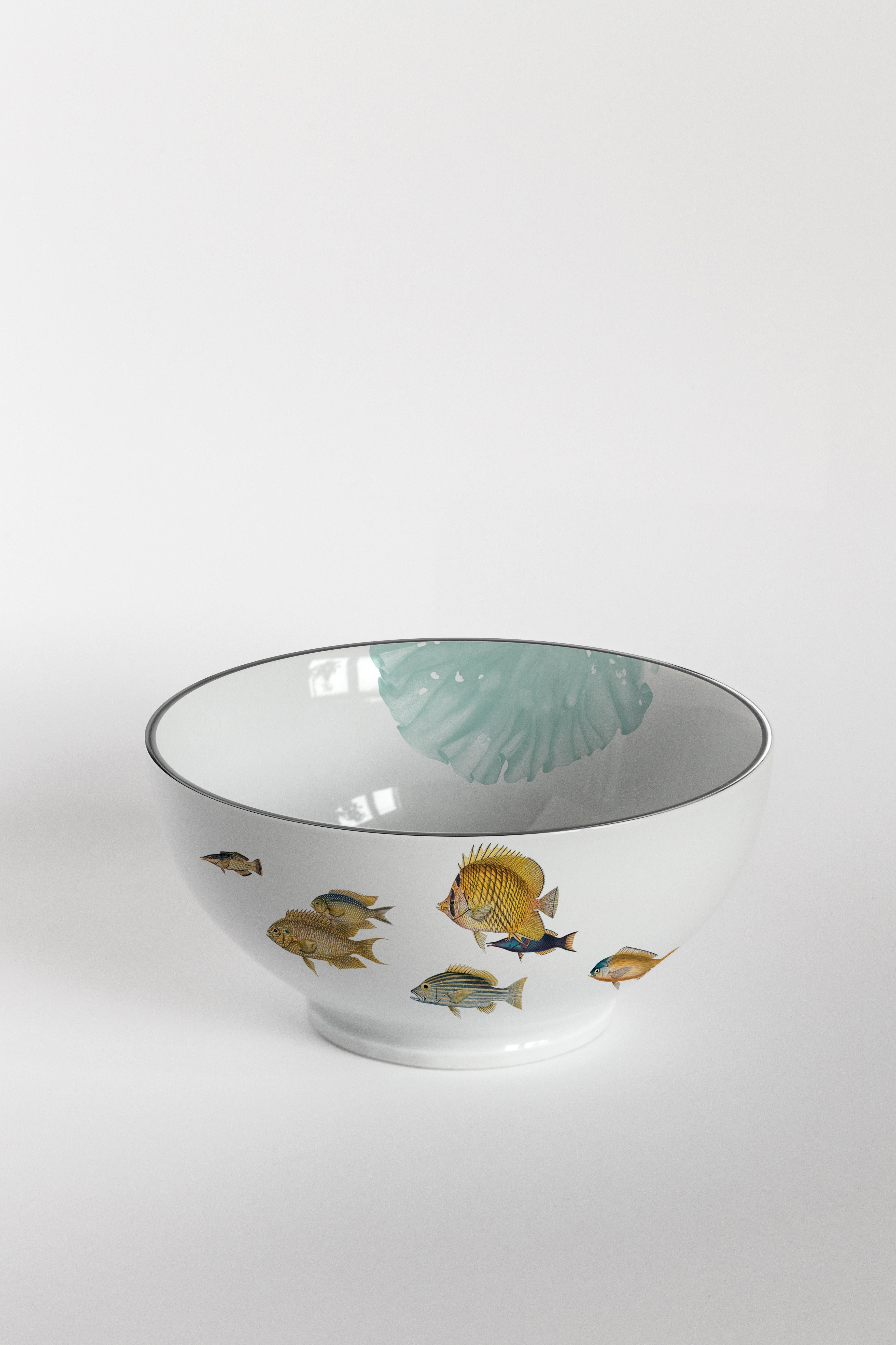 italien Amami:: six bols en porcelaine contemporains avec motif décoratif en vente
