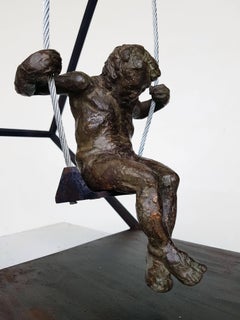 Amancio  swing. "EL COLUMPIO" original bronze iron sculpture