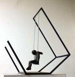 Amancio  swing. "EL COLUMPIO" original bronze iron sculpture