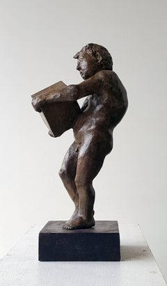 Amancio.  Der erste Felsen - Original-Skulptur aus Bronze und Eisen. 
