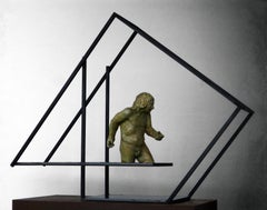 Amancio 6 Man  El Lugar que habito III- original sculpture bronze iron. 