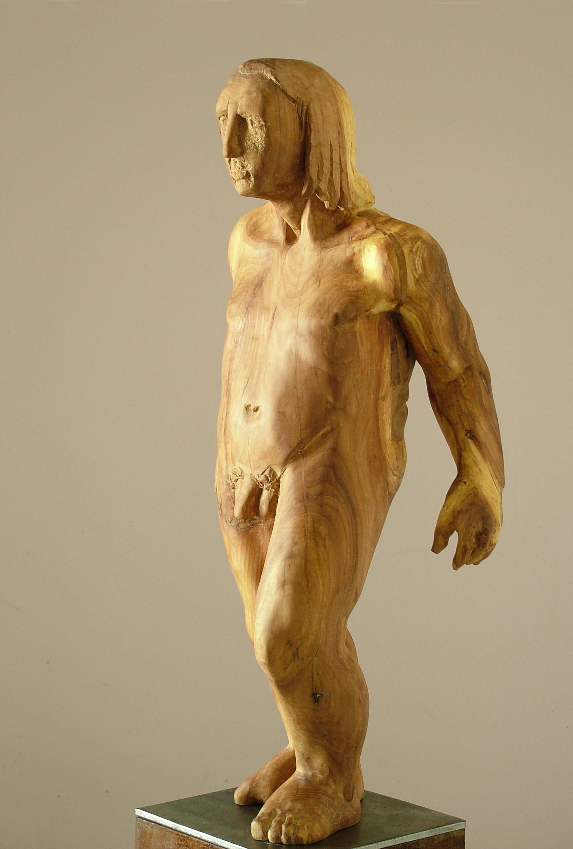 Amancio 72 Man  Perseo  wood  original  sculpture For Sale 2