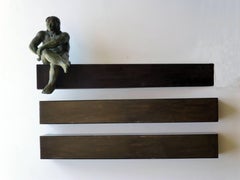 Amancio. " THE WORKER OF CONSTRUCTION" original bronze iron sculpture