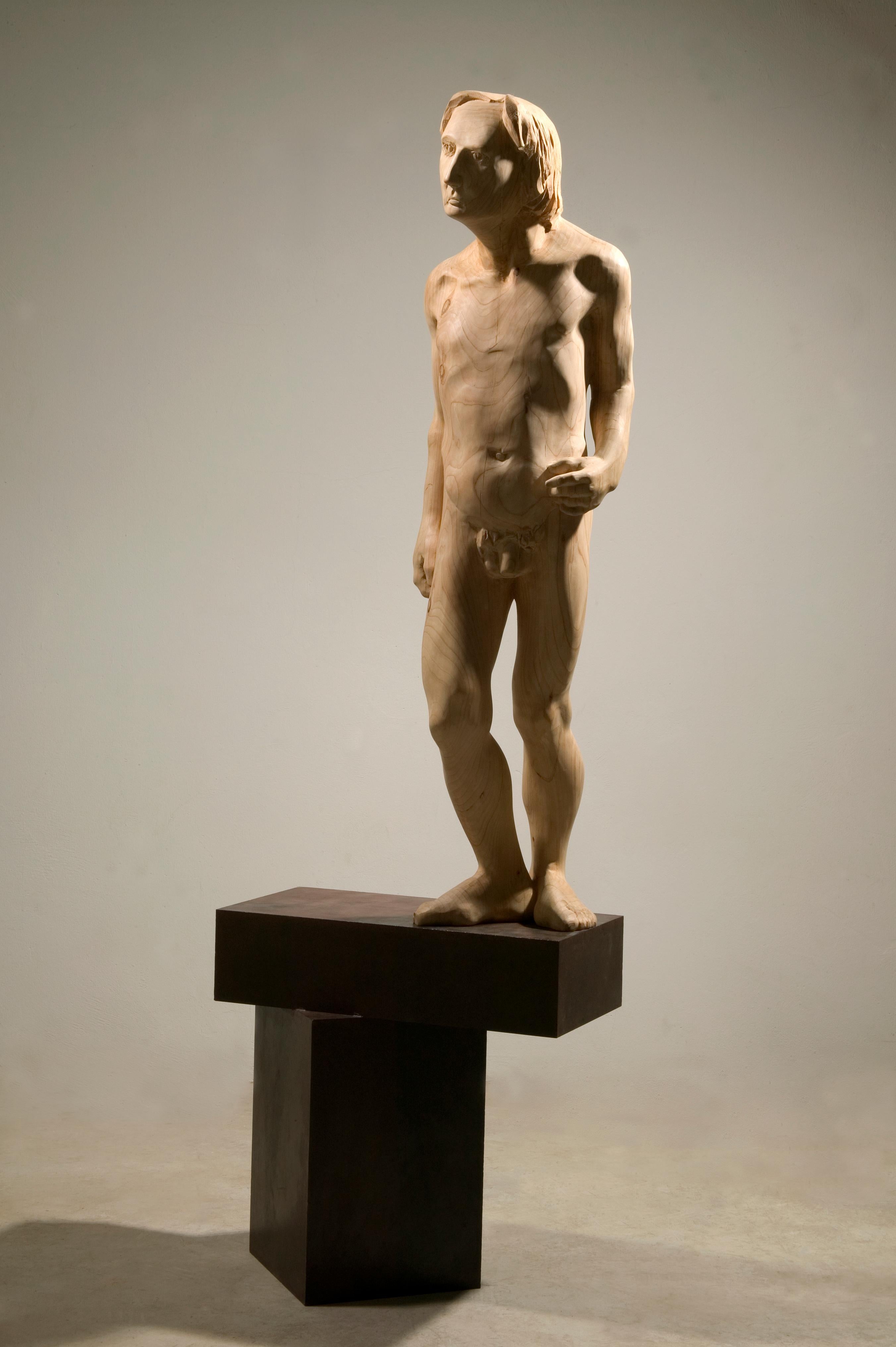 Figurative Sculpture Amancio González Andrés - Amancio 84 Character Man Auriga 1  Sculpture originale en Wood Wood