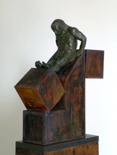 Amancio. " DECONSTRUCCION IV " Escultura original bronce Hierro-