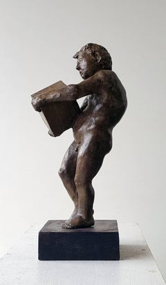 Amancio. Der erste Felsen - Original-Skulptur aus Bronze und Eisen.
