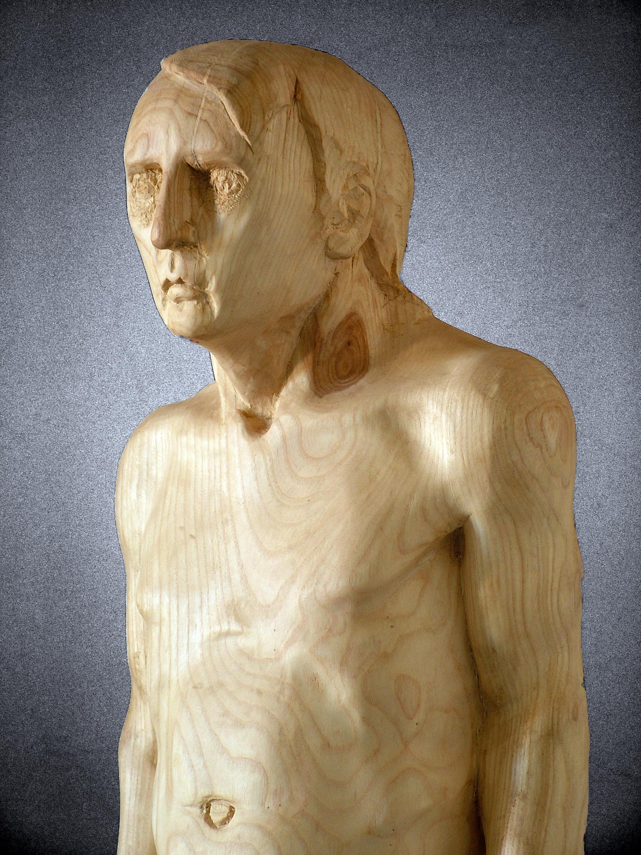 Amancio  Man  Wood original sculpture For Sale 1