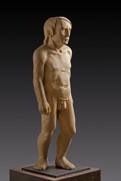 Amancio  L'homme  Sculpture en bois d'origine