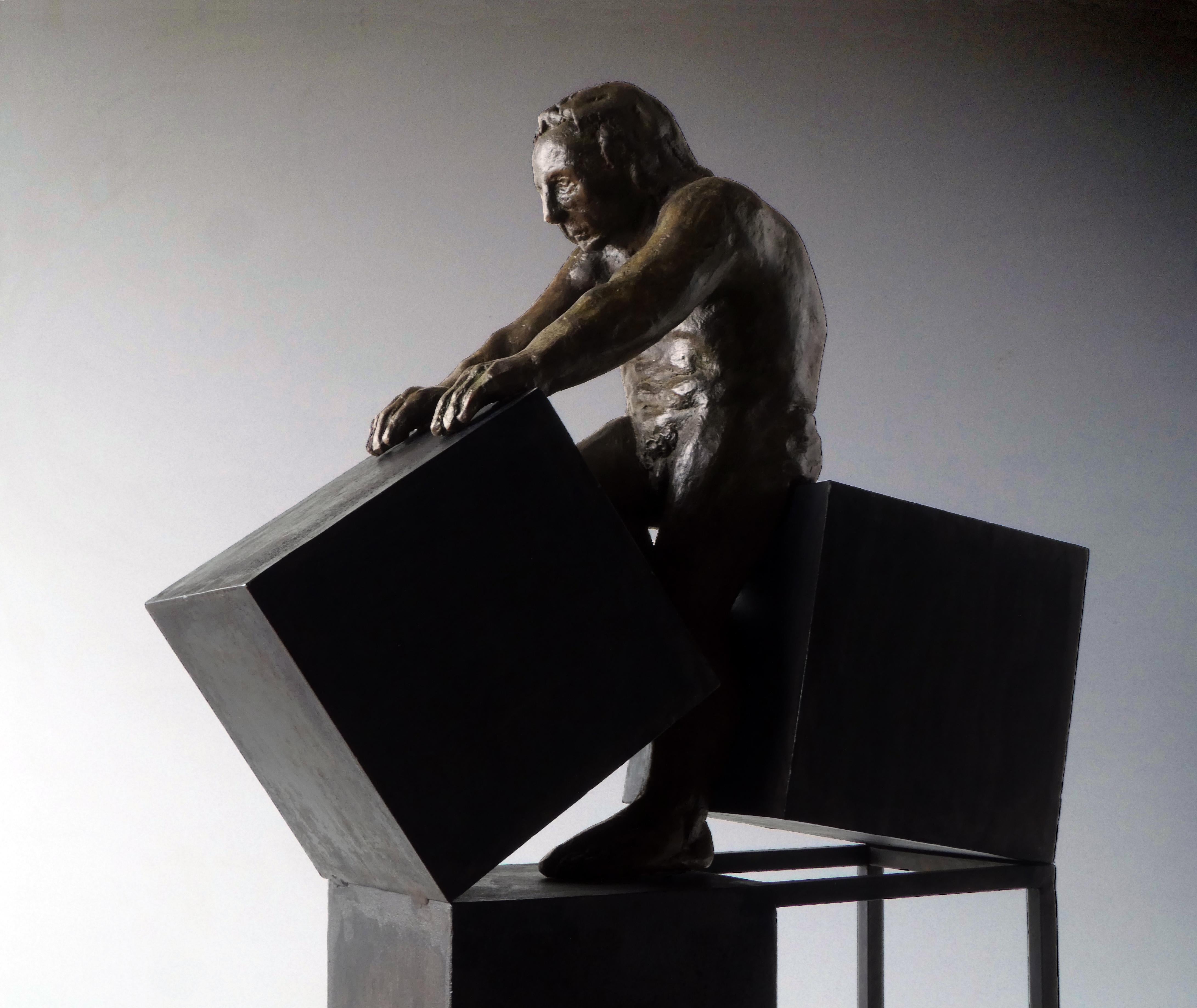 Deconstruccion VI. Original Sculpture Bronze Iron For Sale 7