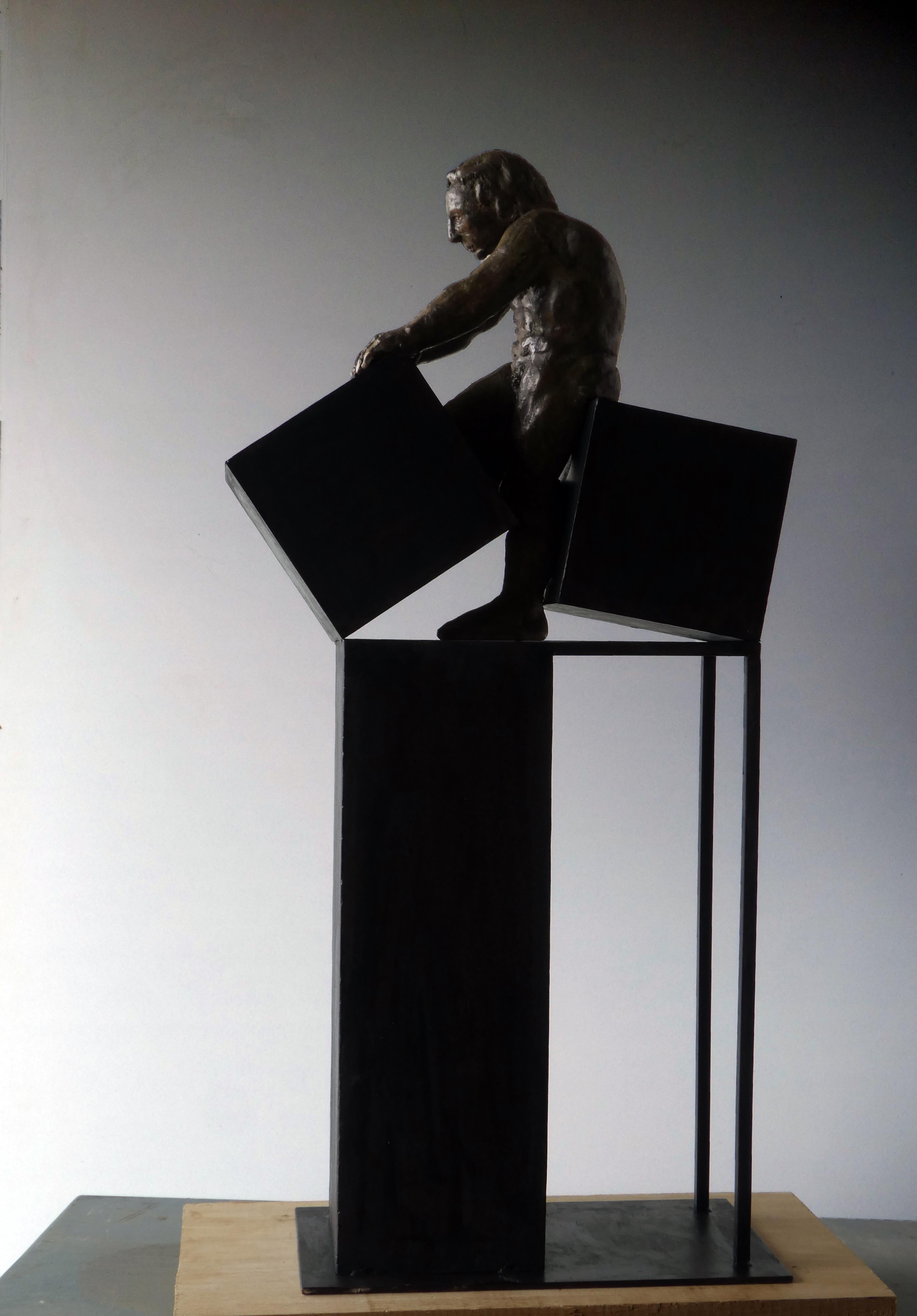 Deconstruccion VI. Original Sculpture Bronze Iron For Sale 8