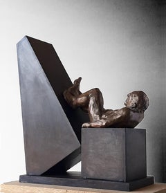 " Deconstruccion V " original bronze iron original sculpture
