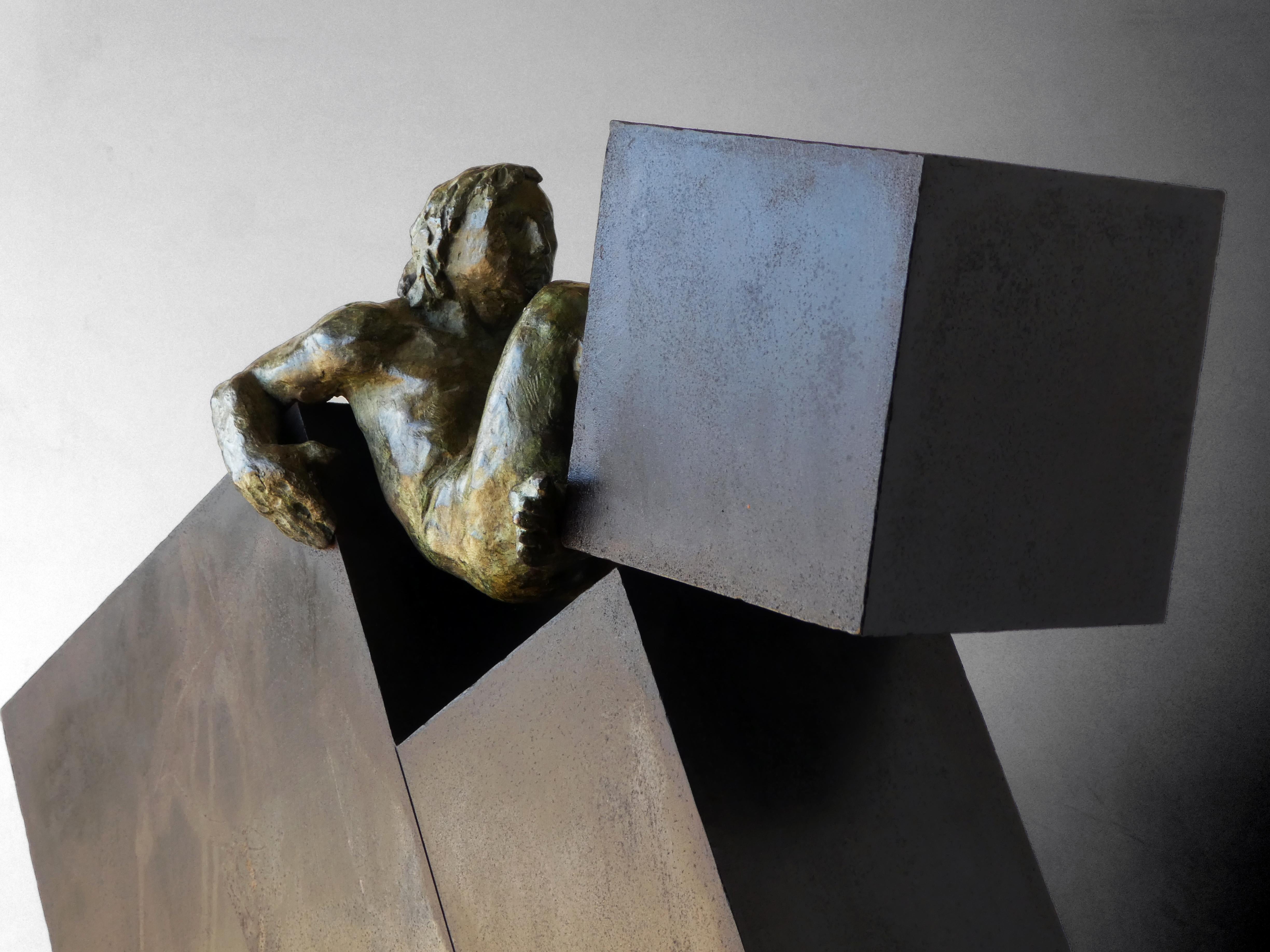 AMANCIO 14 Deconstrucción  III. escultura original bronce hierro en venta 6