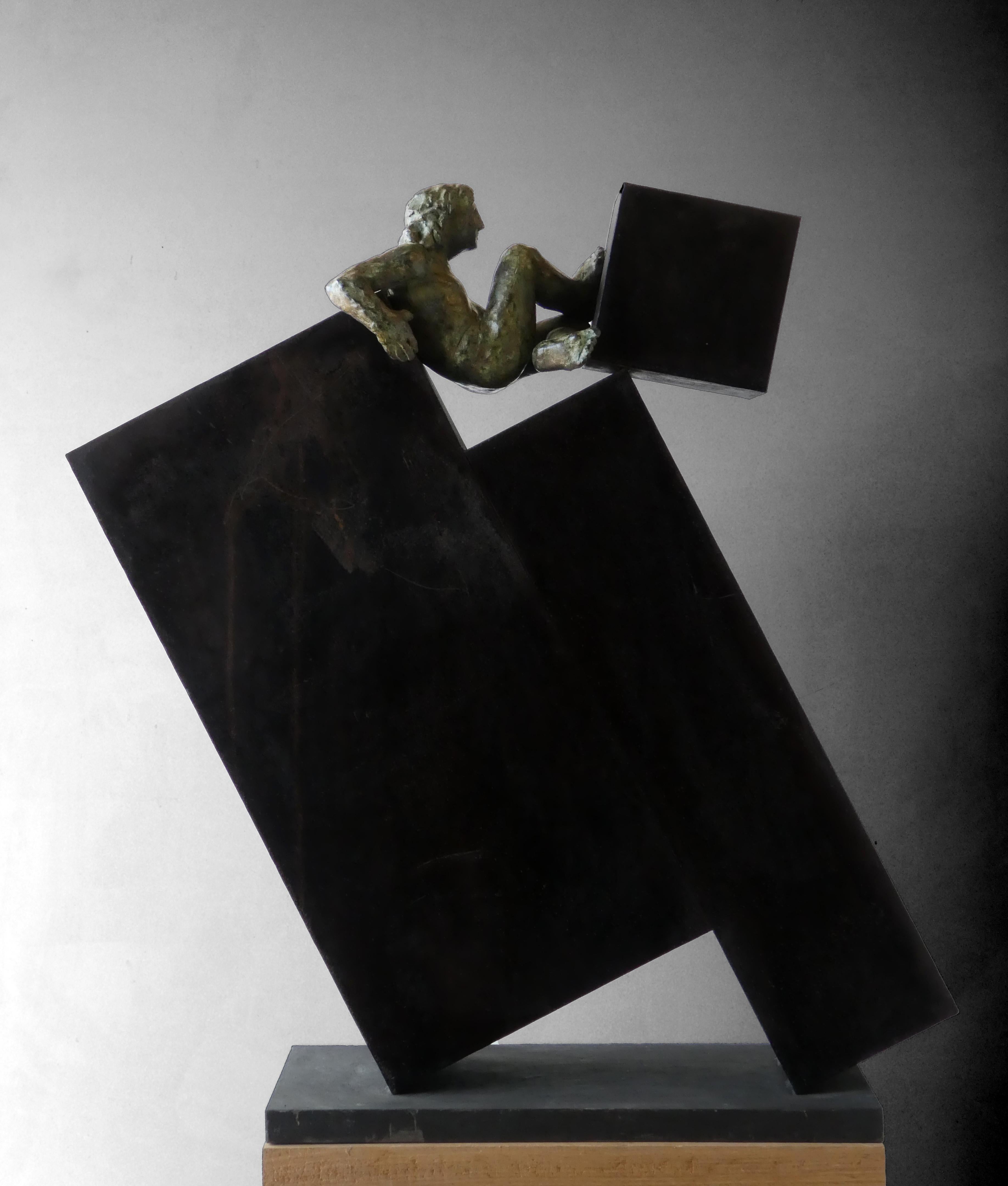 AMANCIO 14 Deconstrucción  III. escultura original bronce hierro en venta 10