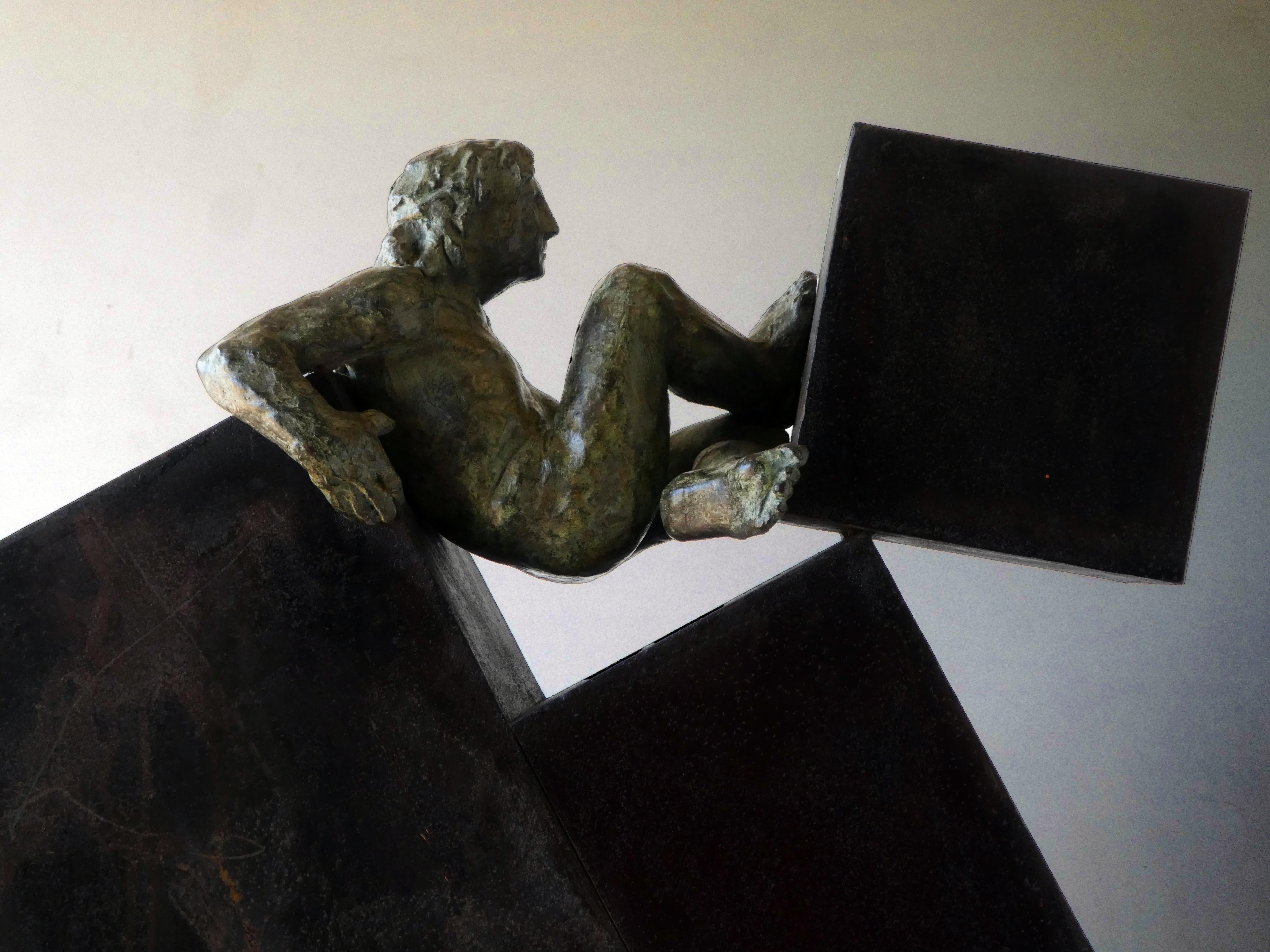 AMANCIO 14 Deconstrucción  III. escultura original bronce hierro en venta 11