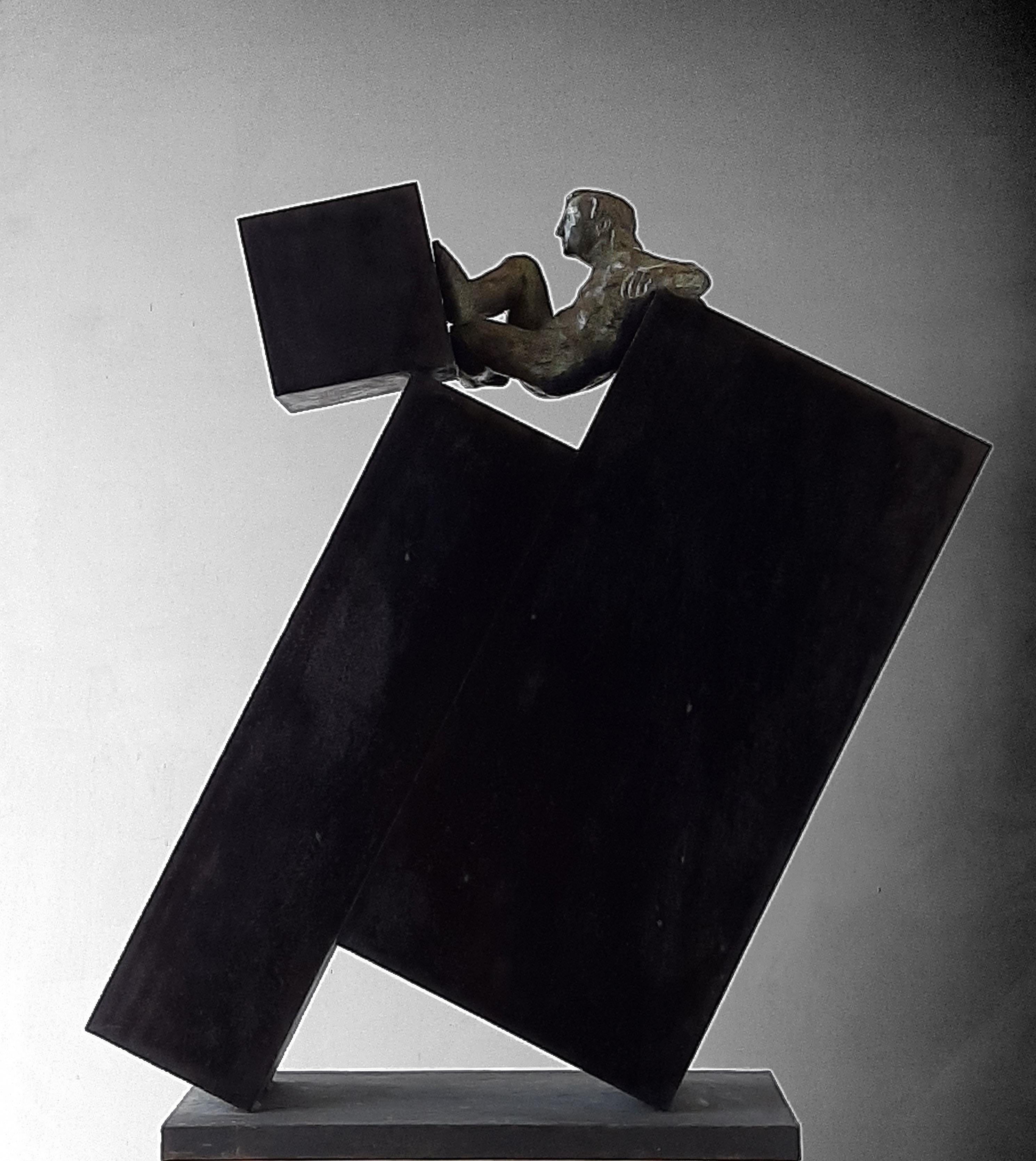 AMANCIO  Deconstruccion  III. original sculpture bronze iron 2