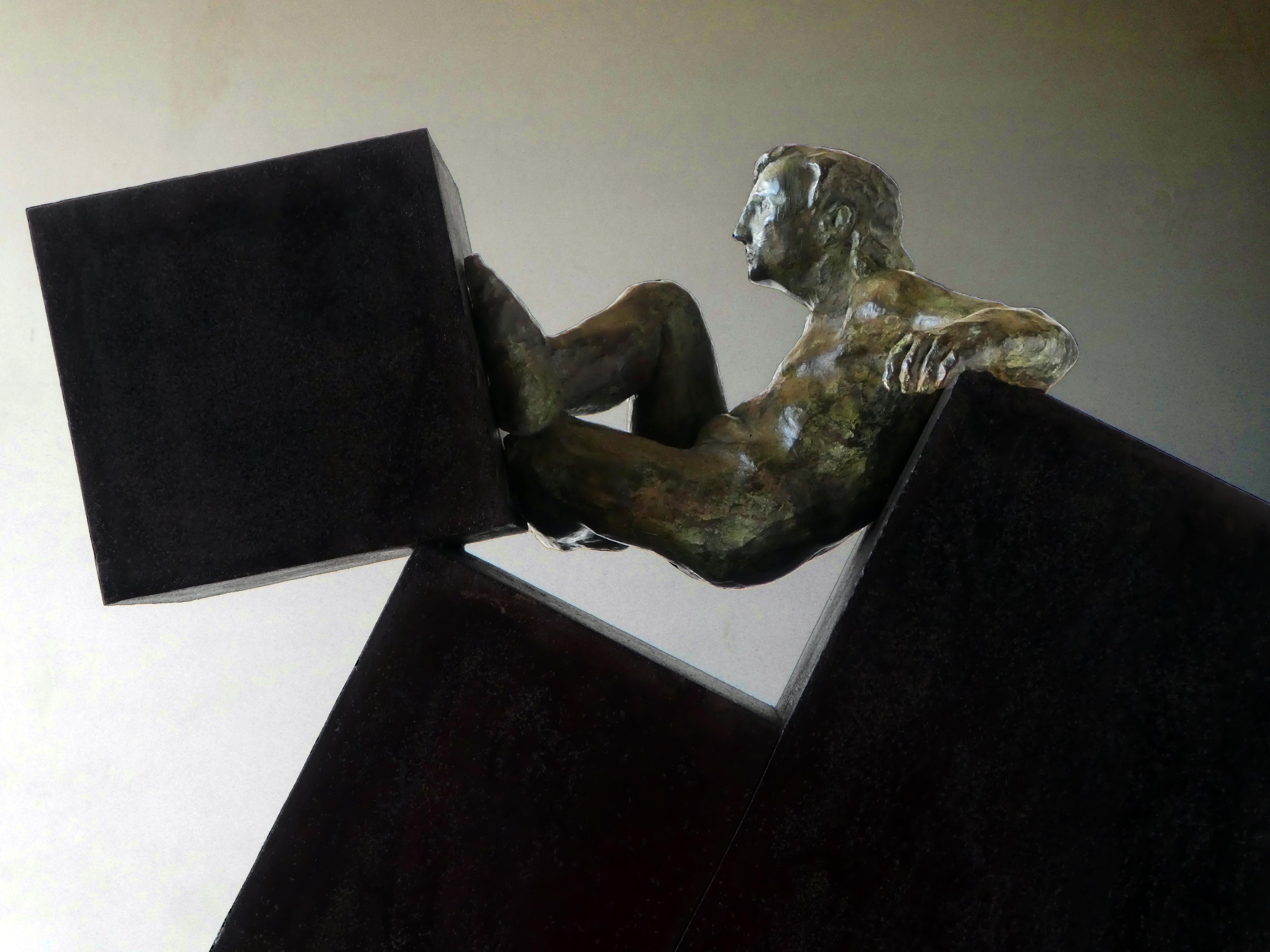 AMANCIO  Deconstruccion  III. original sculpture bronze iron For Sale 3