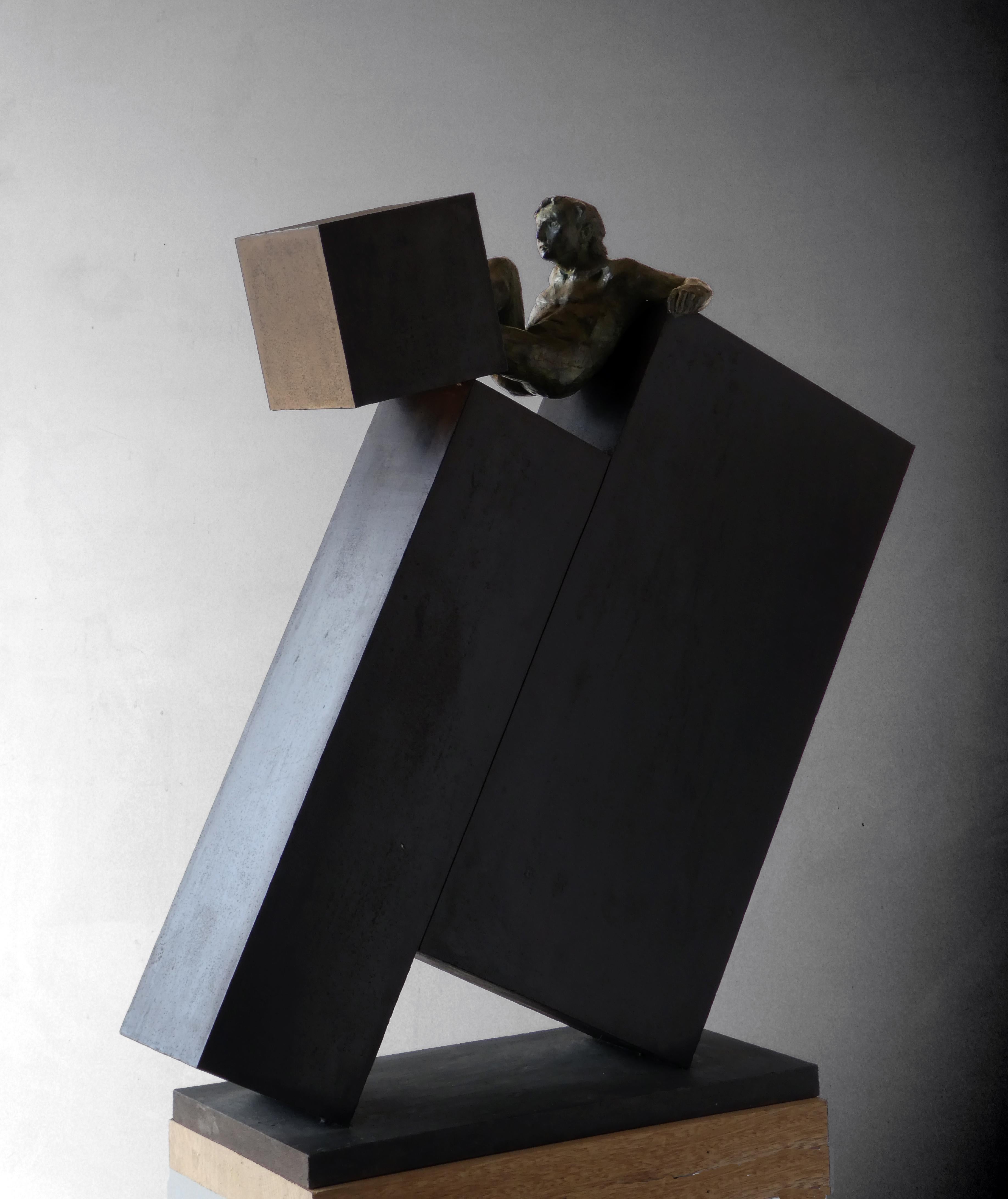 AMANCIO 14 Deconstruccion  III. original sculpture bronze iron For Sale 4