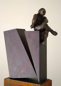 Amancio. 35 Man Deconstruccion II sculpture originale en bronze et fer
