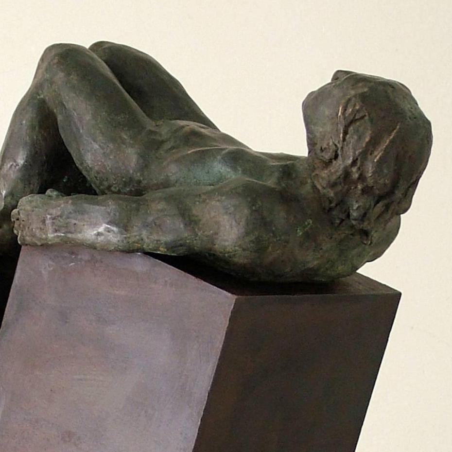 Amancio  Geometry  original Bronze Iron original sculpture - Sculpture by Amancio Gonzalez Morera