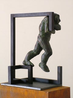 Amancio.2 carácter rudo. escultura original hierro bronce