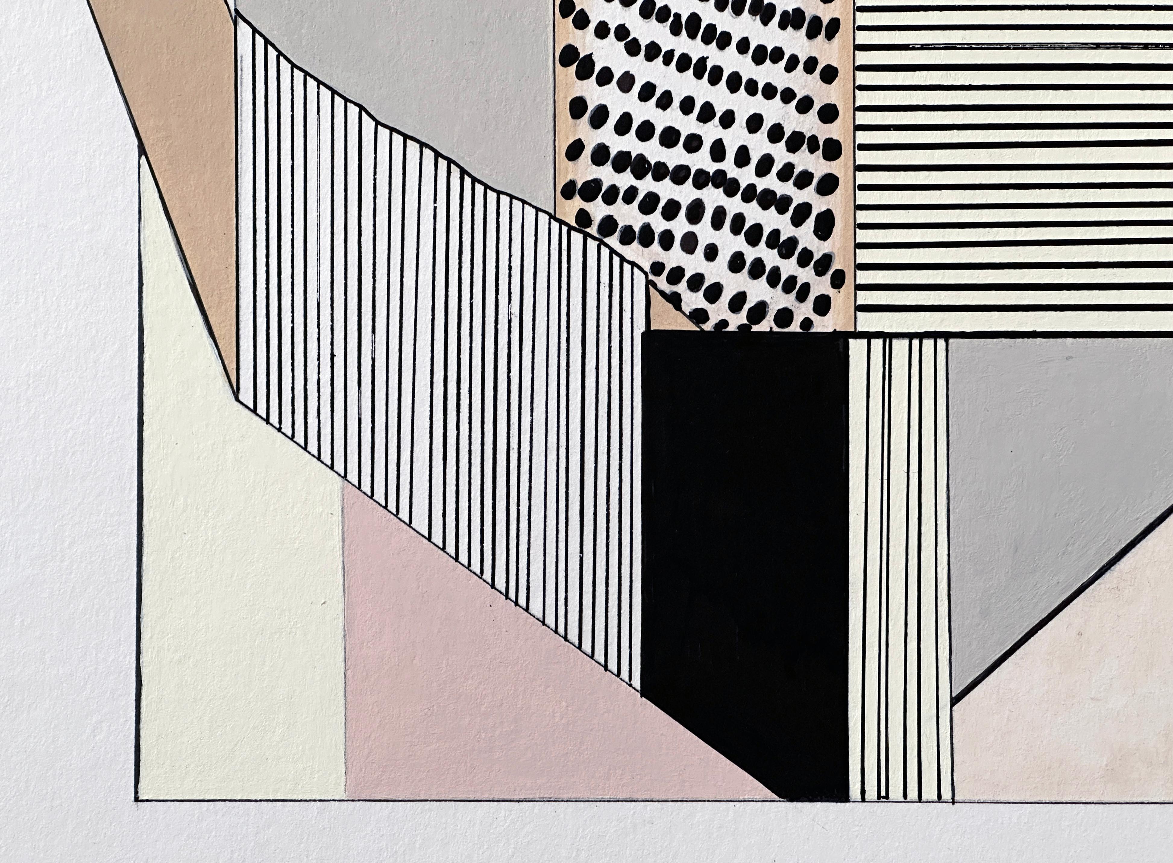 “Edifice” is a group of small works on paper created in 2024 by Amanda Andersen. 
This series of contemporary drawings explores architectural forms with elements of abstraction, sketching out structures that defy the bounds of possibility. 
Each
