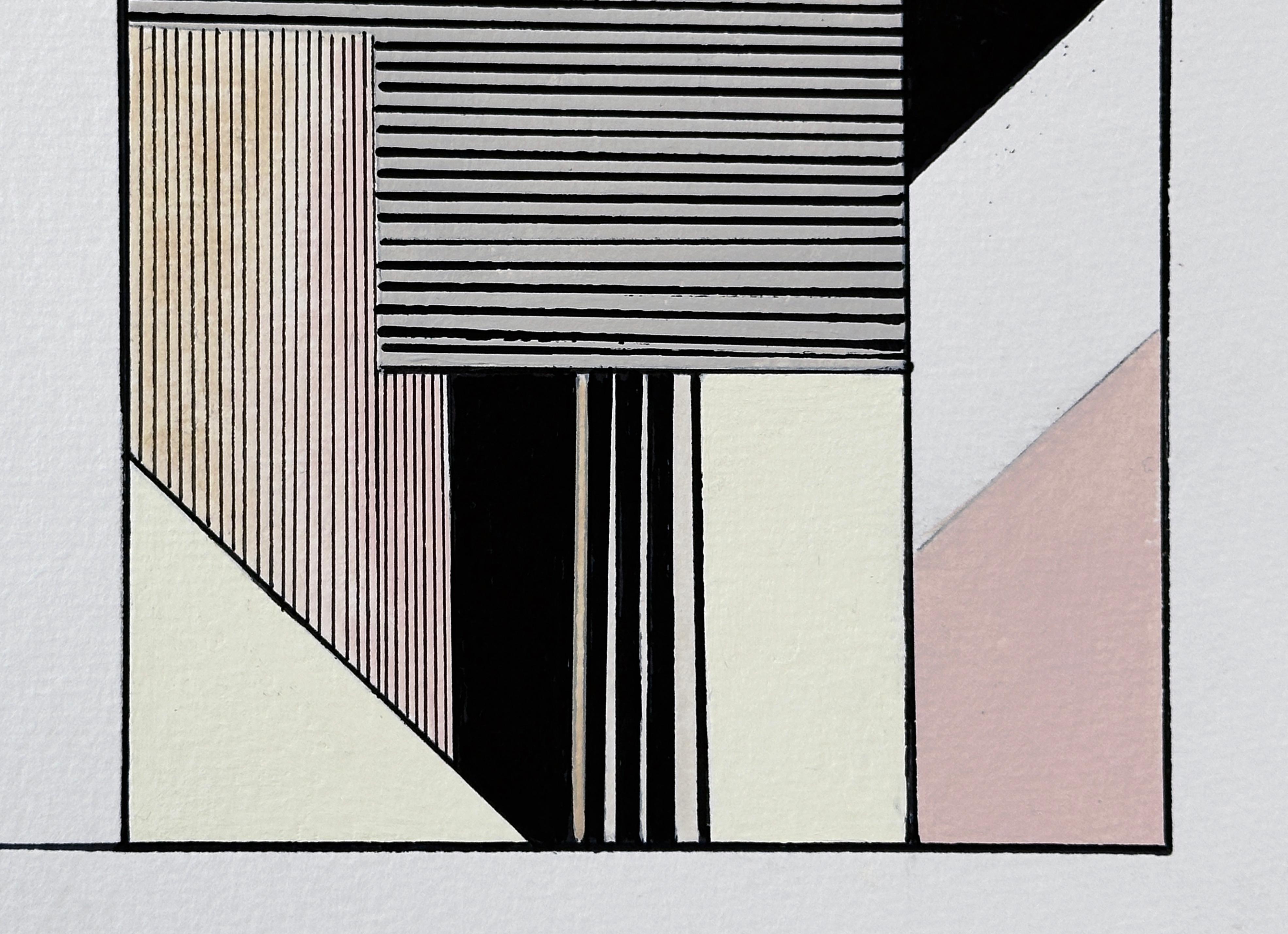 “Edifice” is a group of small works on paper created in 2024 by Amanda Andersen. 
This series of contemporary drawings explores architectural forms with elements of abstraction, sketching out structures that defy the bounds of possibility. 
Each