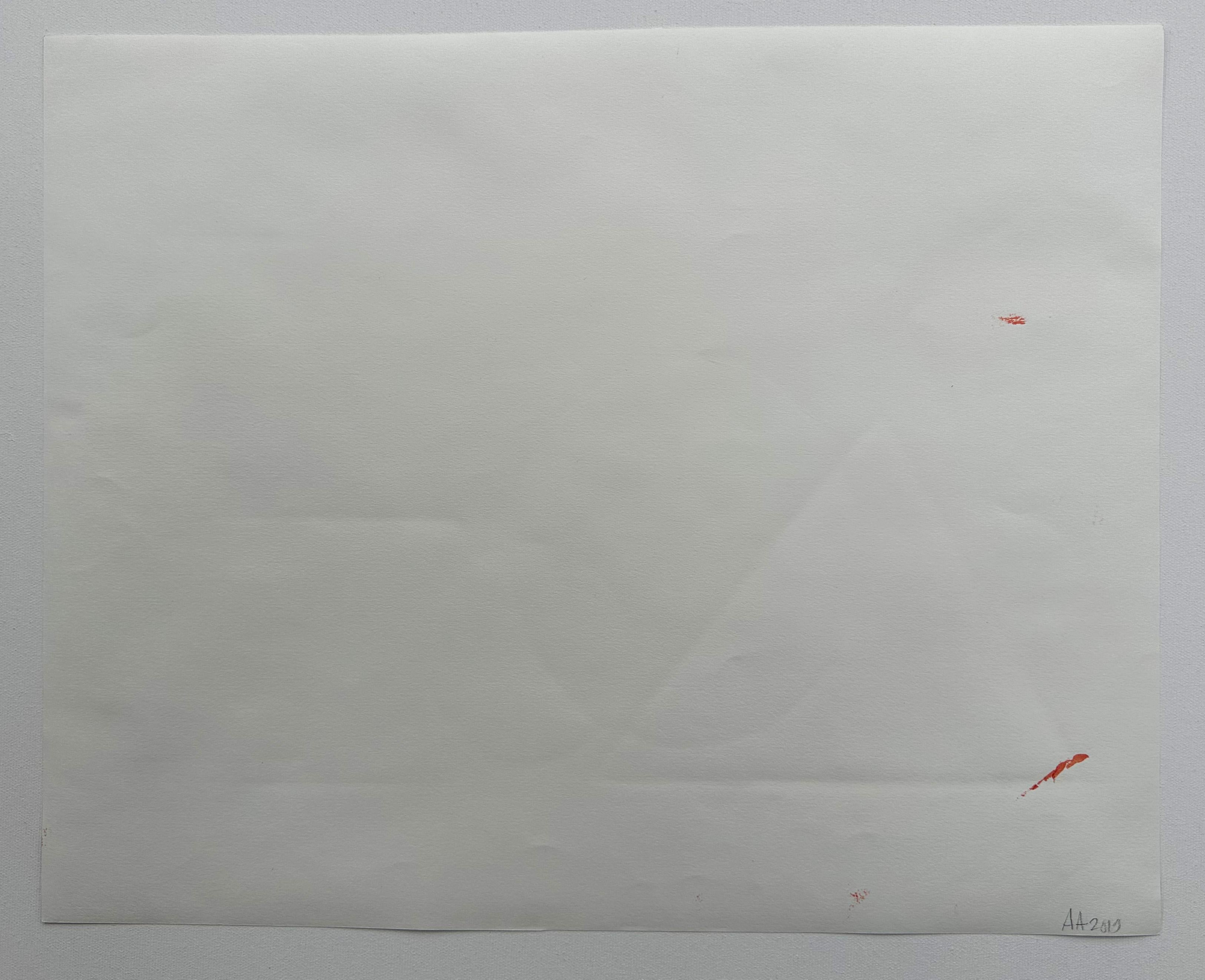 Geometrische Umrisse Acryl-Gemälde Papier Abstraktes Salbeigrün Mint Pastell Licht im Angebot 5