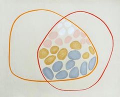 Simple Circles Drawing orange modern organic warm asymmetric shapes