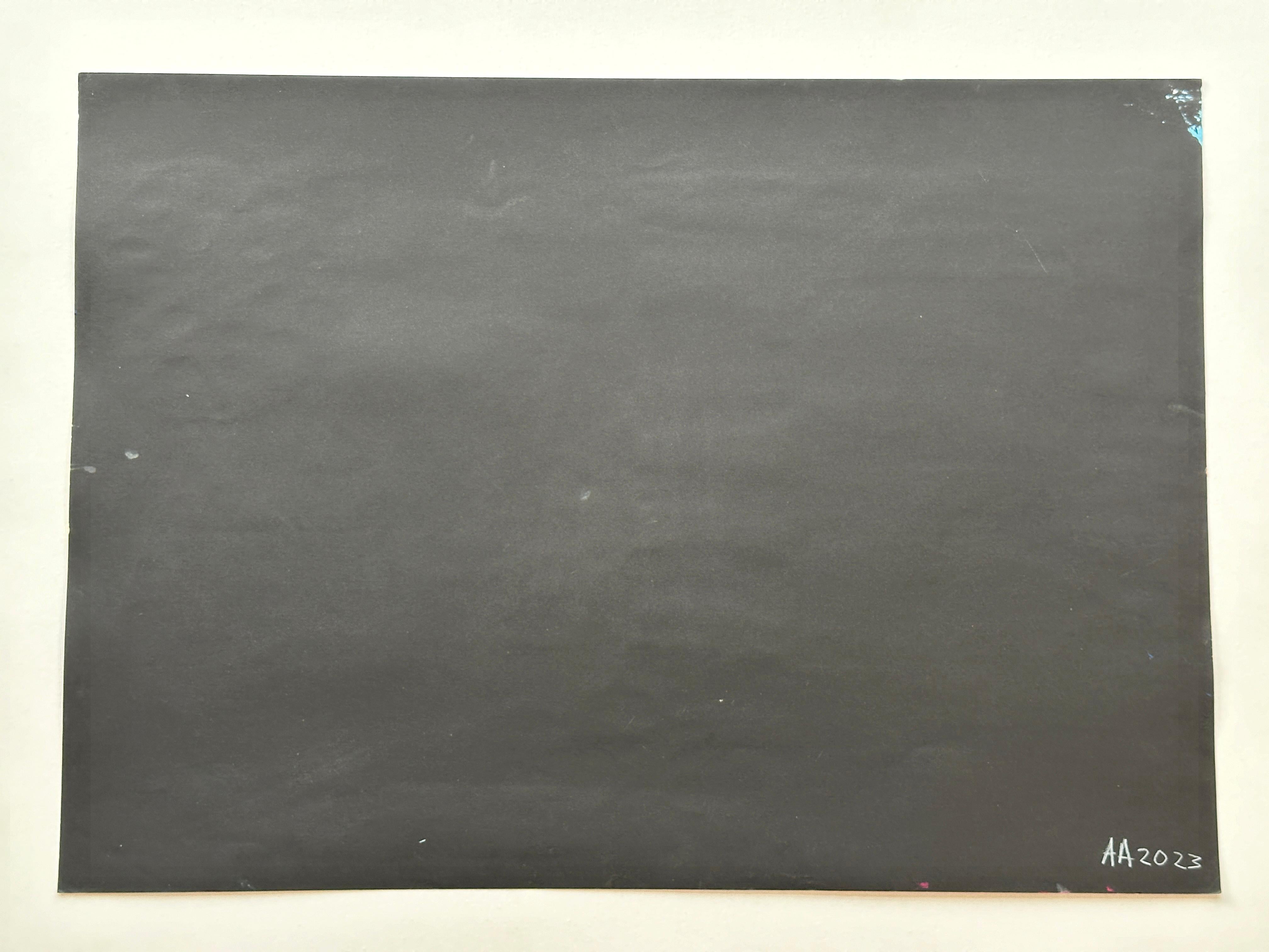 « Vertical Plane I », peinture abstraite sur papier, formes géométriques empilées 2