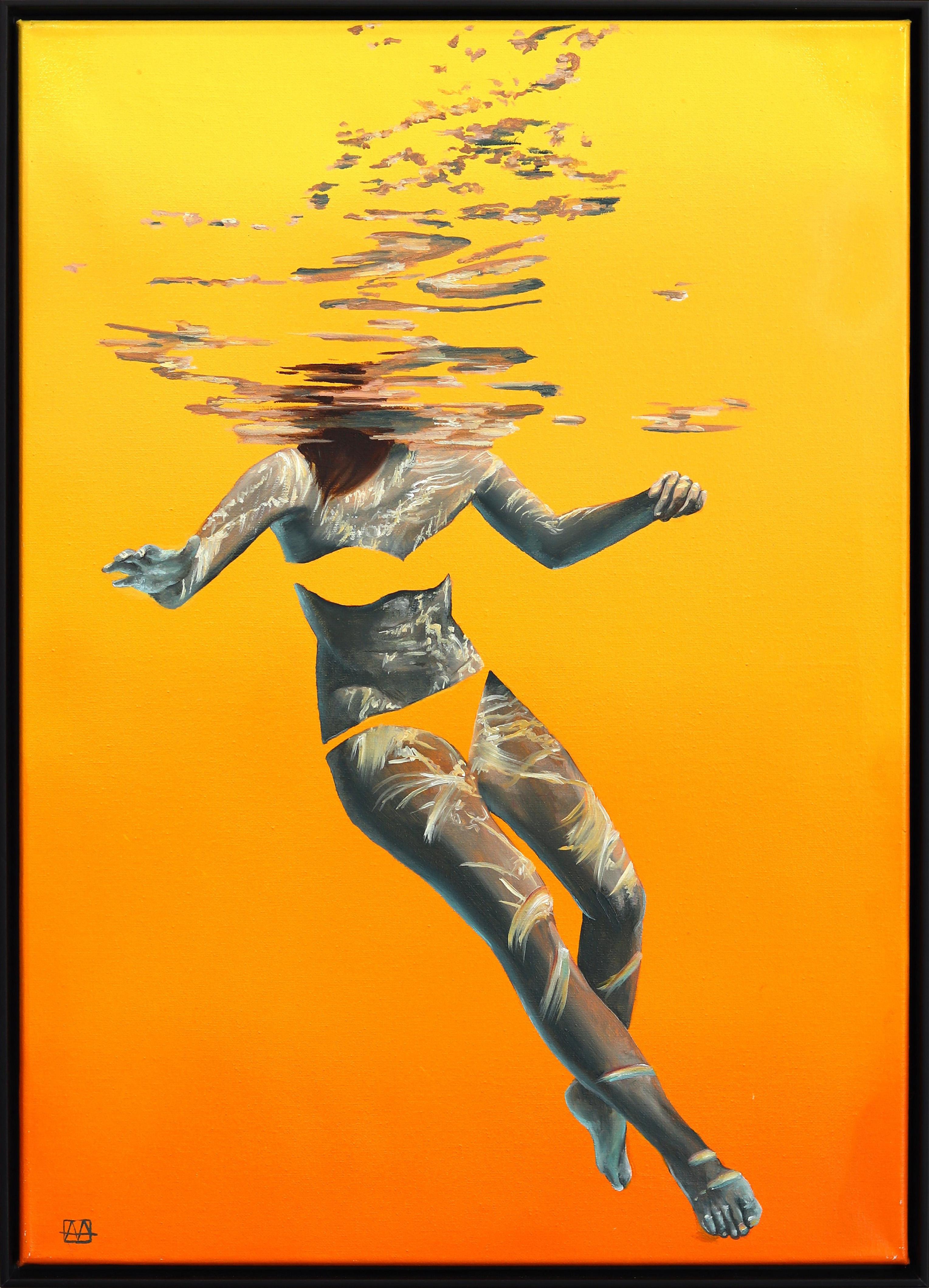 Portrait Painting Amanda Arrou-tea - Les mers de votre imagination (Orange)