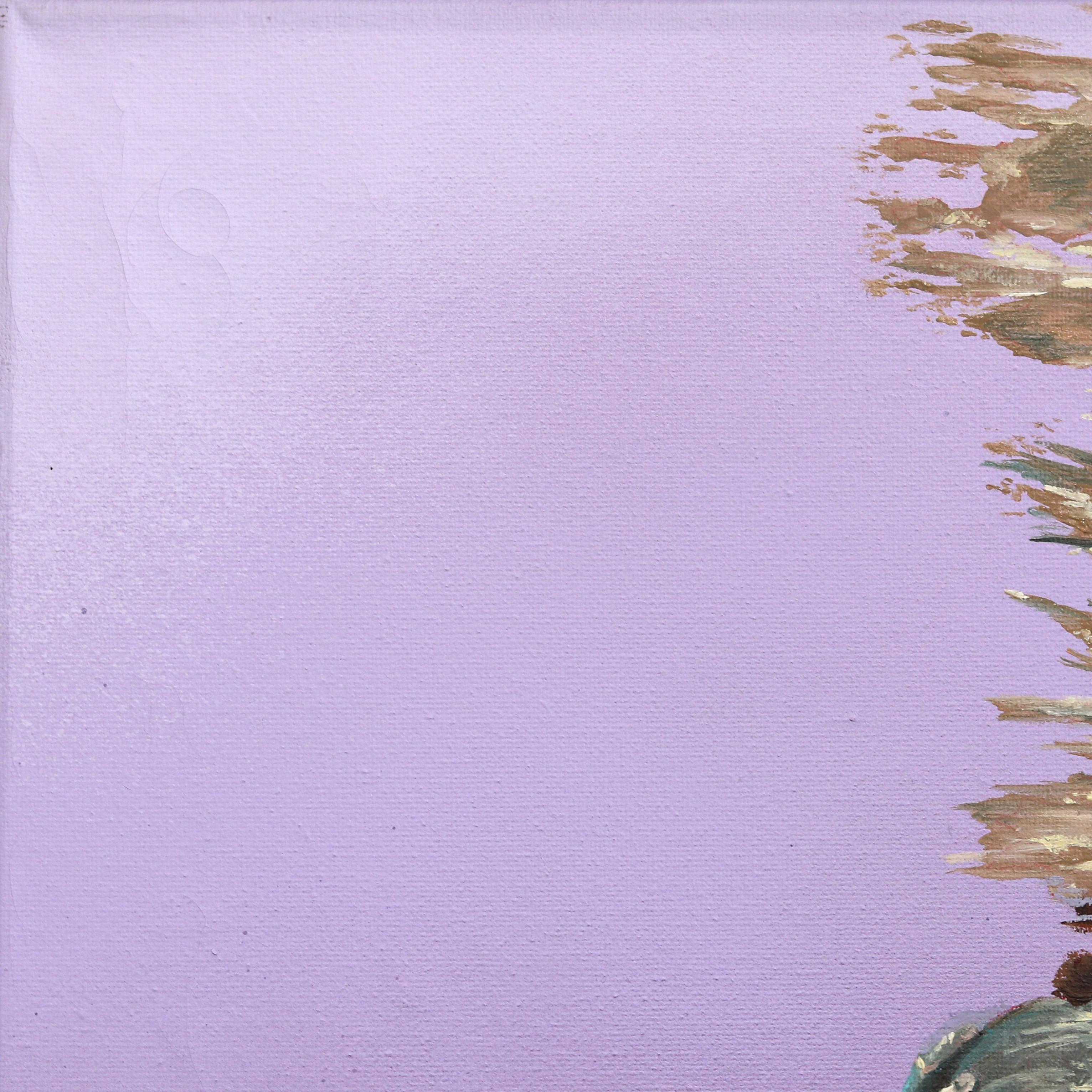 Les mers de votre imagination (violet) - Contemporain Painting par Amanda Arrou-tea