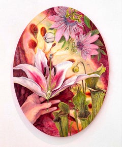 Pittura a olio contemporanea Artista femminile Natura morta botanica Amanda Besl