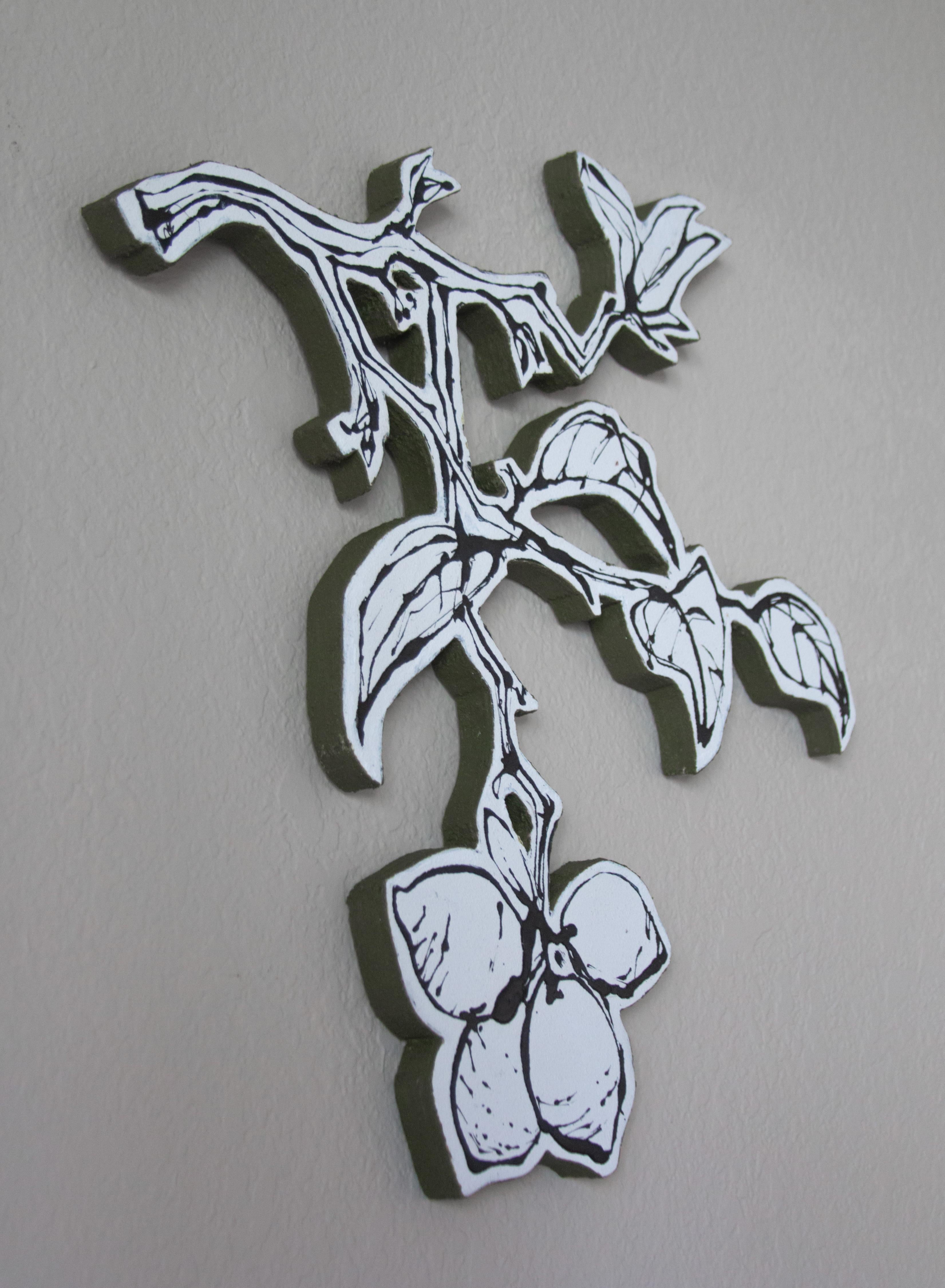 Garden Branch - Painting Contemporaneo di Amanda Brown
