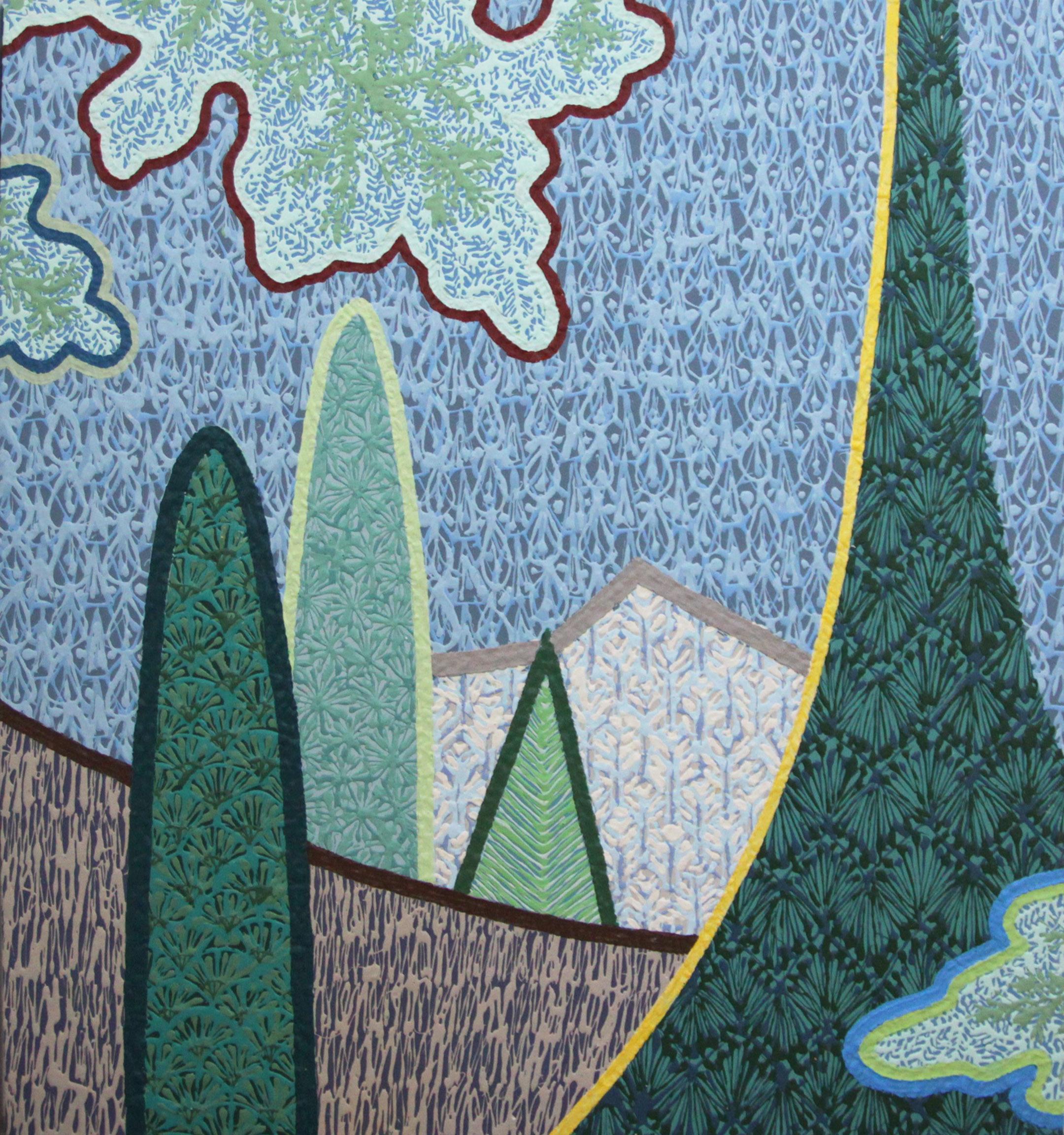 Figurative Painting de Amanda Brown - Lluvia de montaña