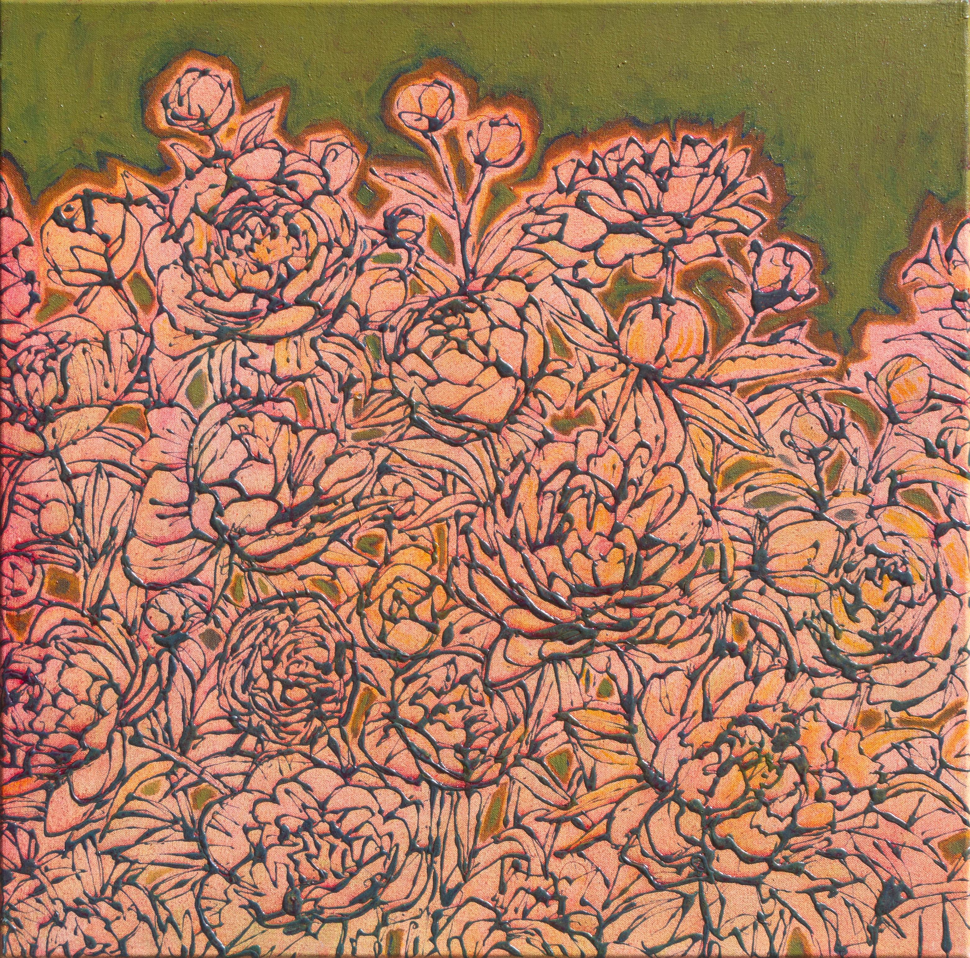 Flor de peonía - Painting de Amanda Brown