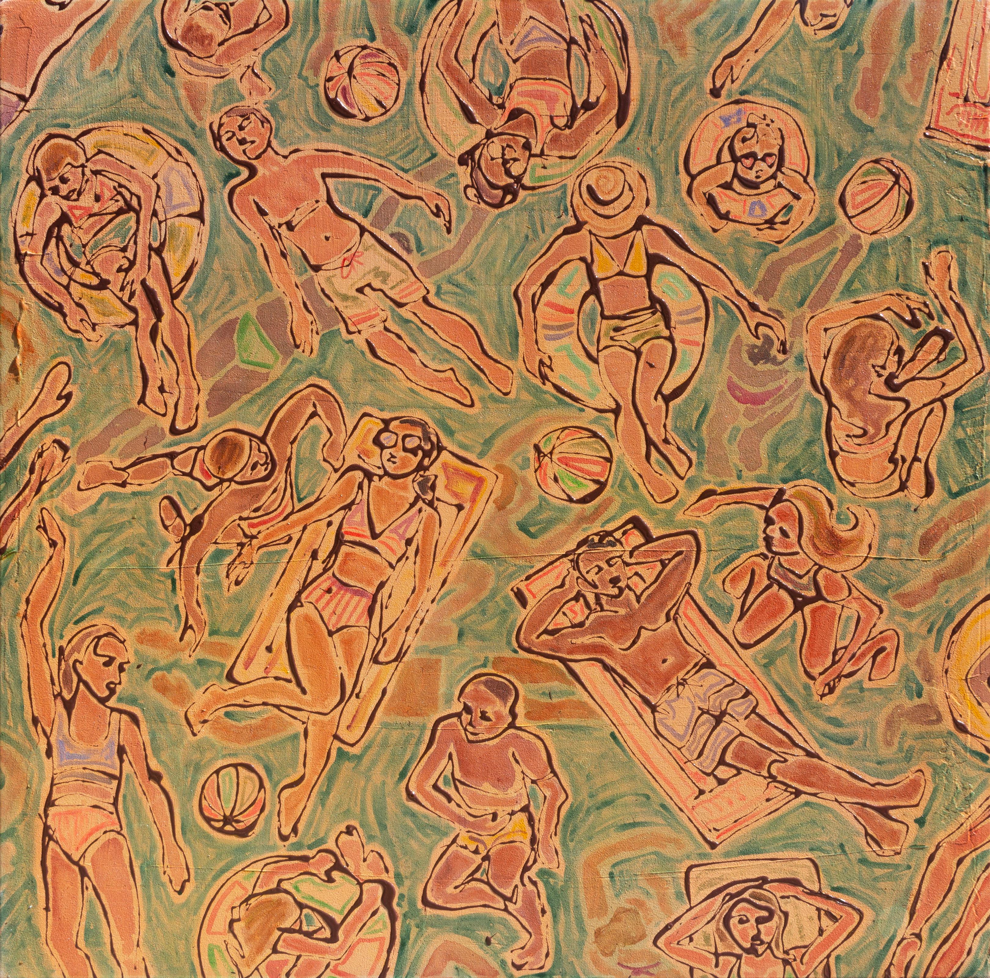 Figurative Painting di Amanda Brown - Nuotare