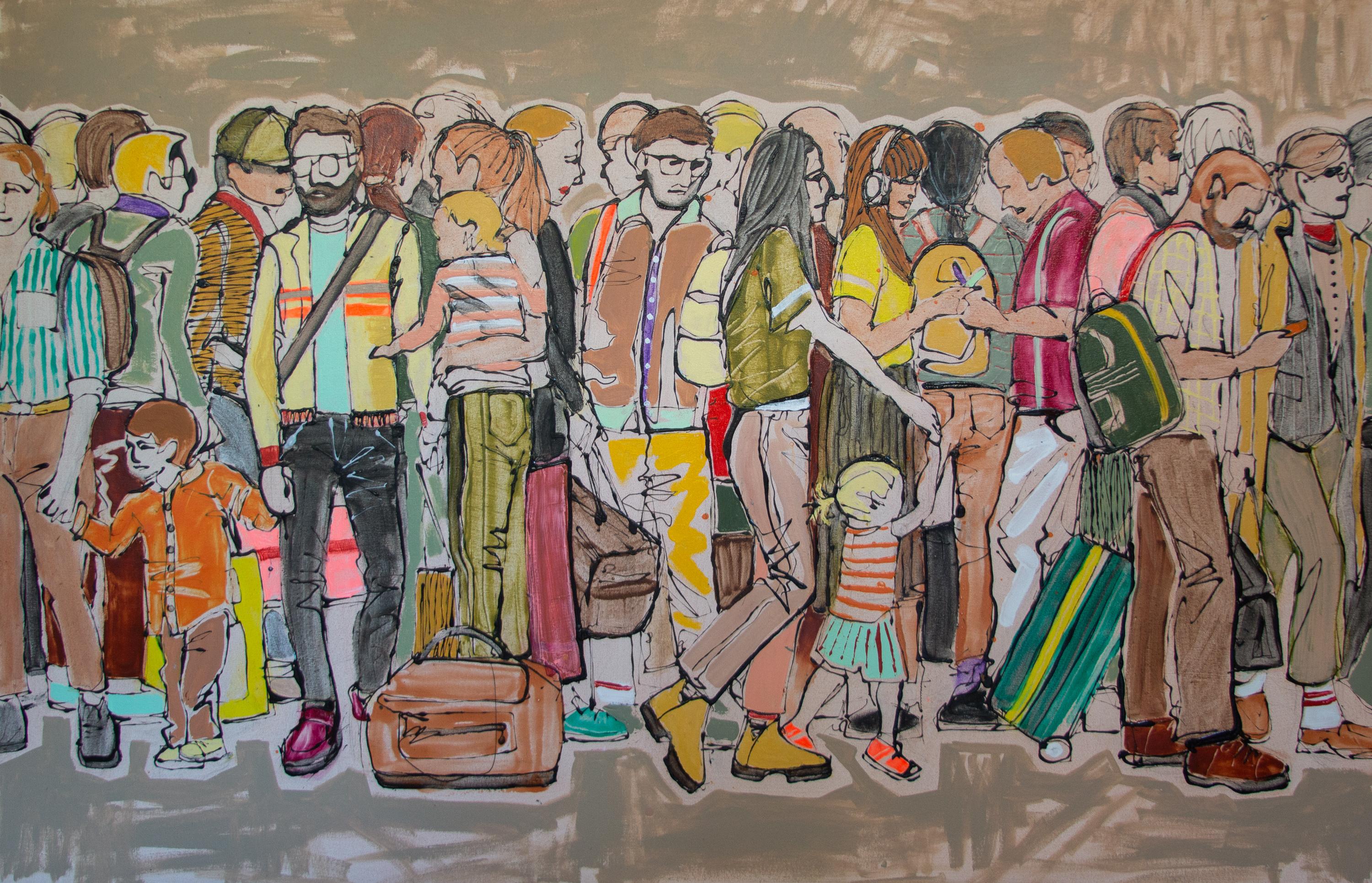 Amanda Brown Figurative Painting - Travelers