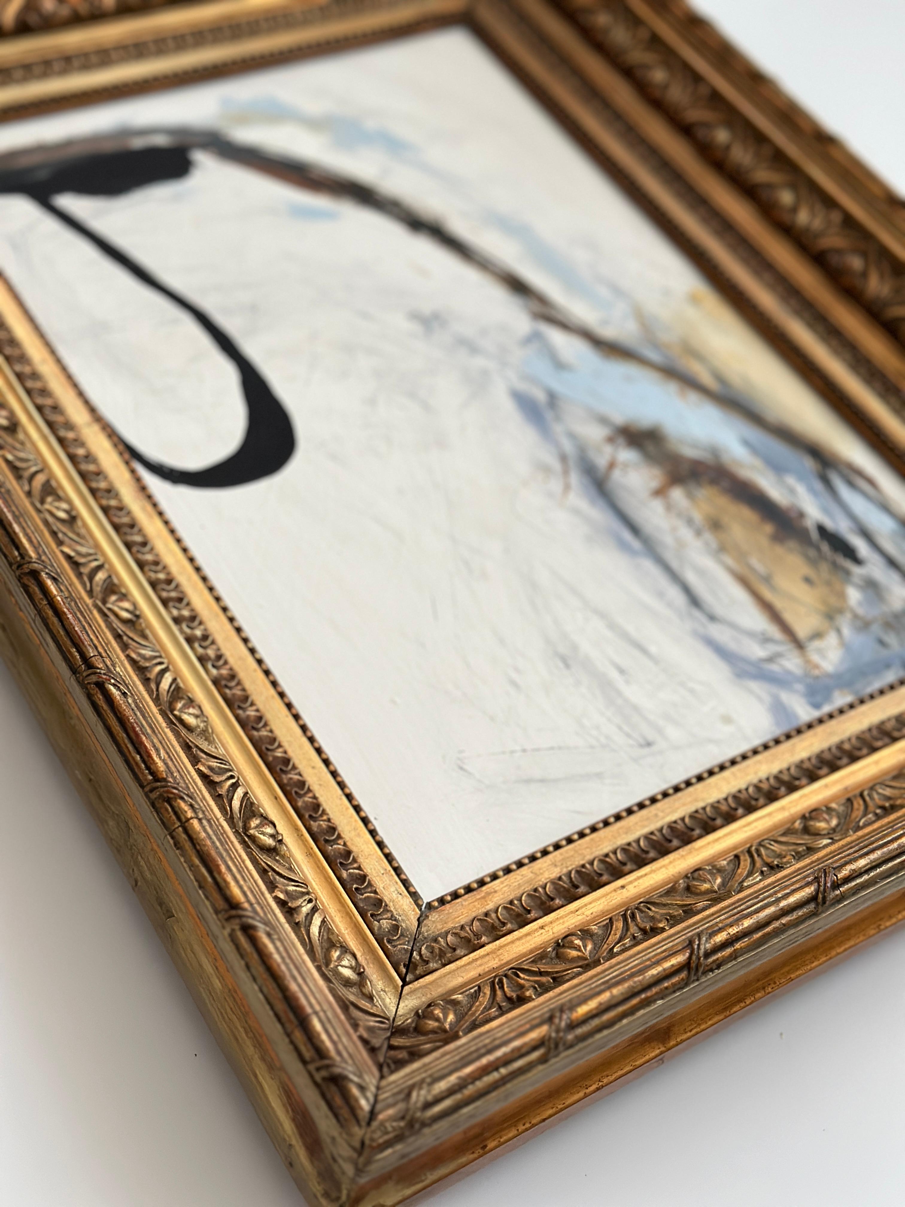 Lignes Noires- Arte astratta in cornice Antiques francese 1