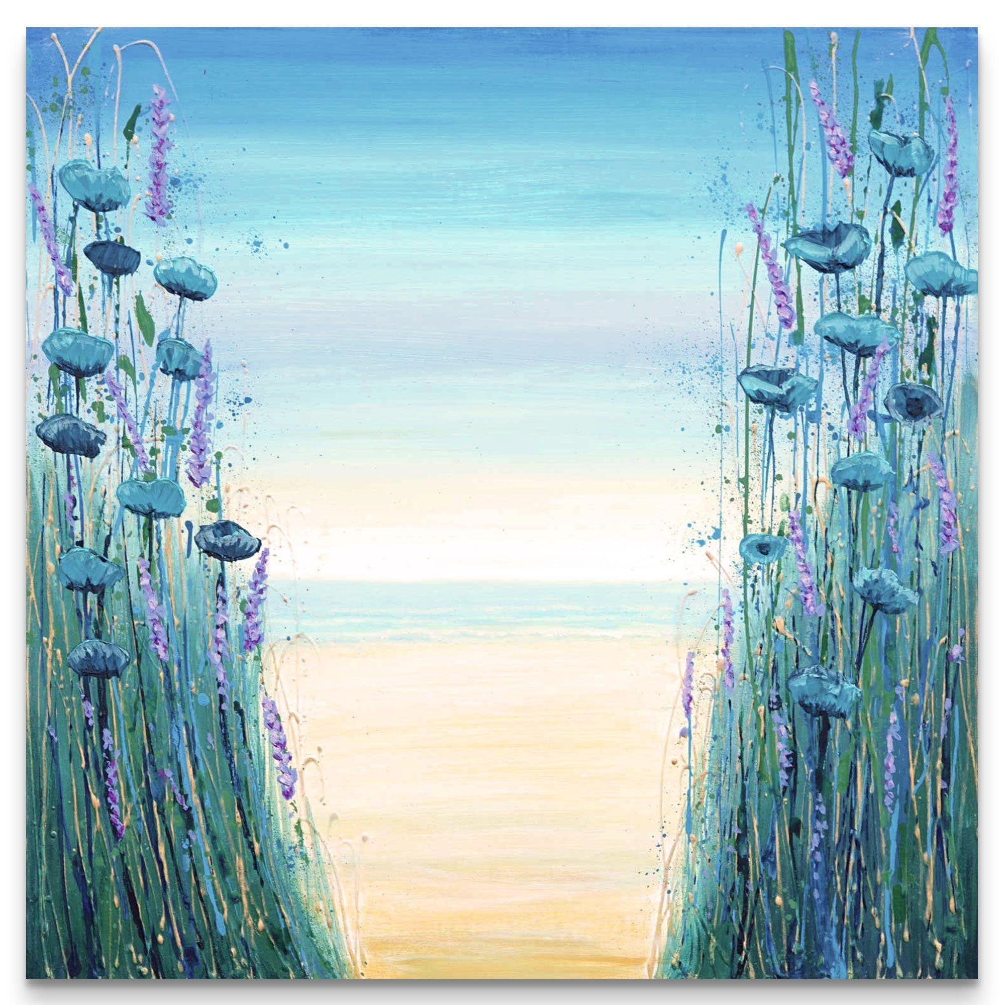 Beach Flowers, Gemälde, Acryl auf Leinwand (Zeitgenössisch), Painting, von Amanda Dagg