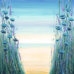 Beach Flowers, Painting, Acrylic on Canvas