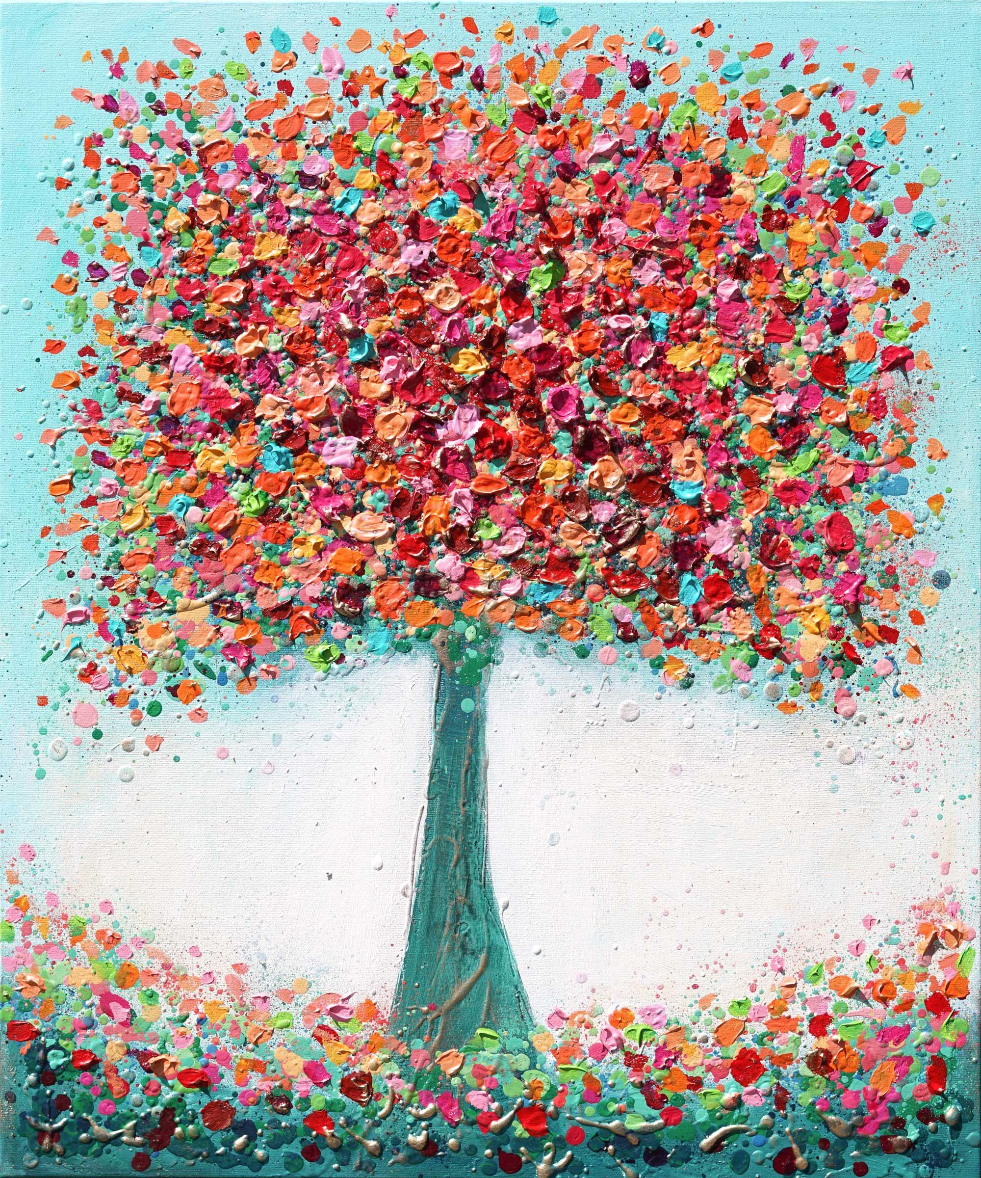 Bellissimo fiore, Pittura, Acrilico su tela - Painting di Amanda Dagg
