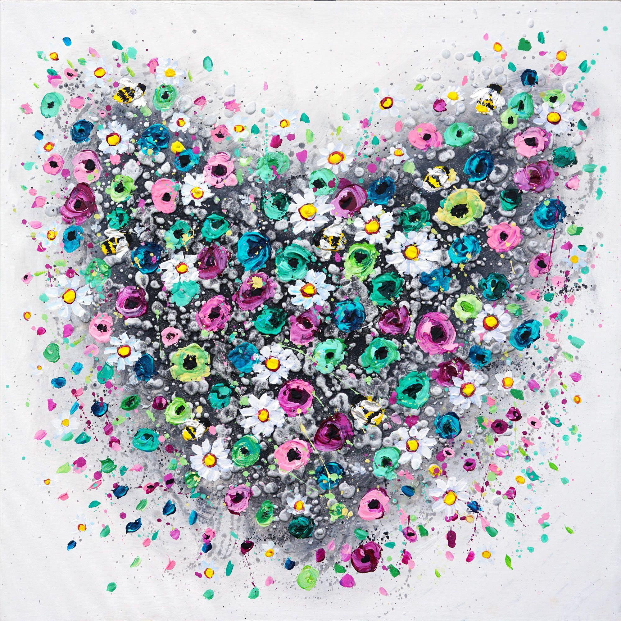 Torbellino en flor, Pintura, Acrílico sobre lienzo - Painting de Amanda Dagg