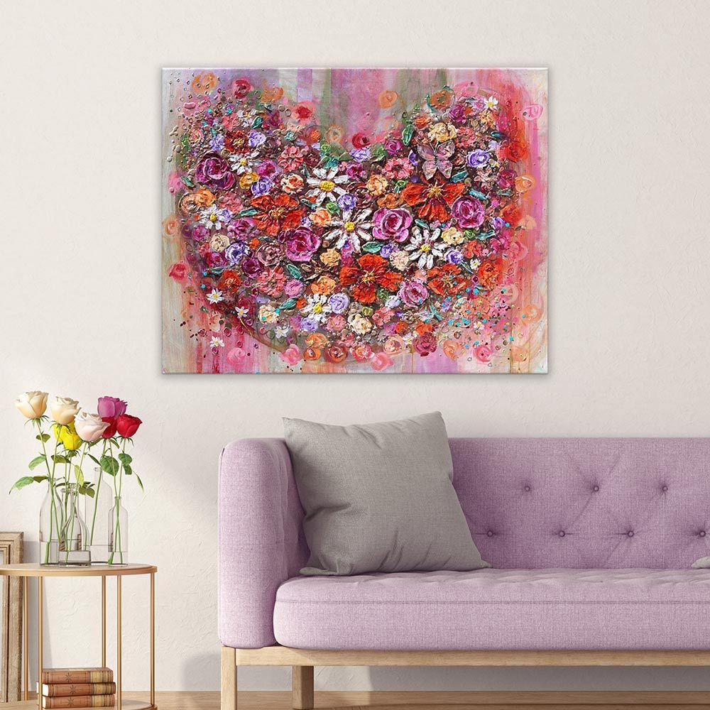 Corazón de mariposa, Pintura, Acrílico sobre lienzo en venta 1