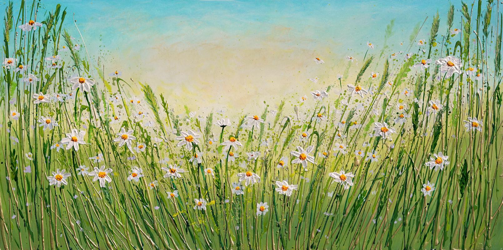 Amanda Dagg Landscape Painting - Dancing Daisies