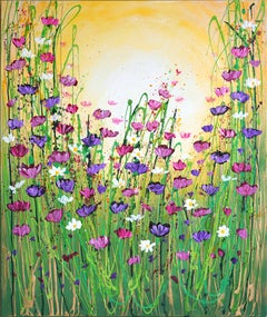 Fancy Floral, Painting, Acrylic on Canvas
